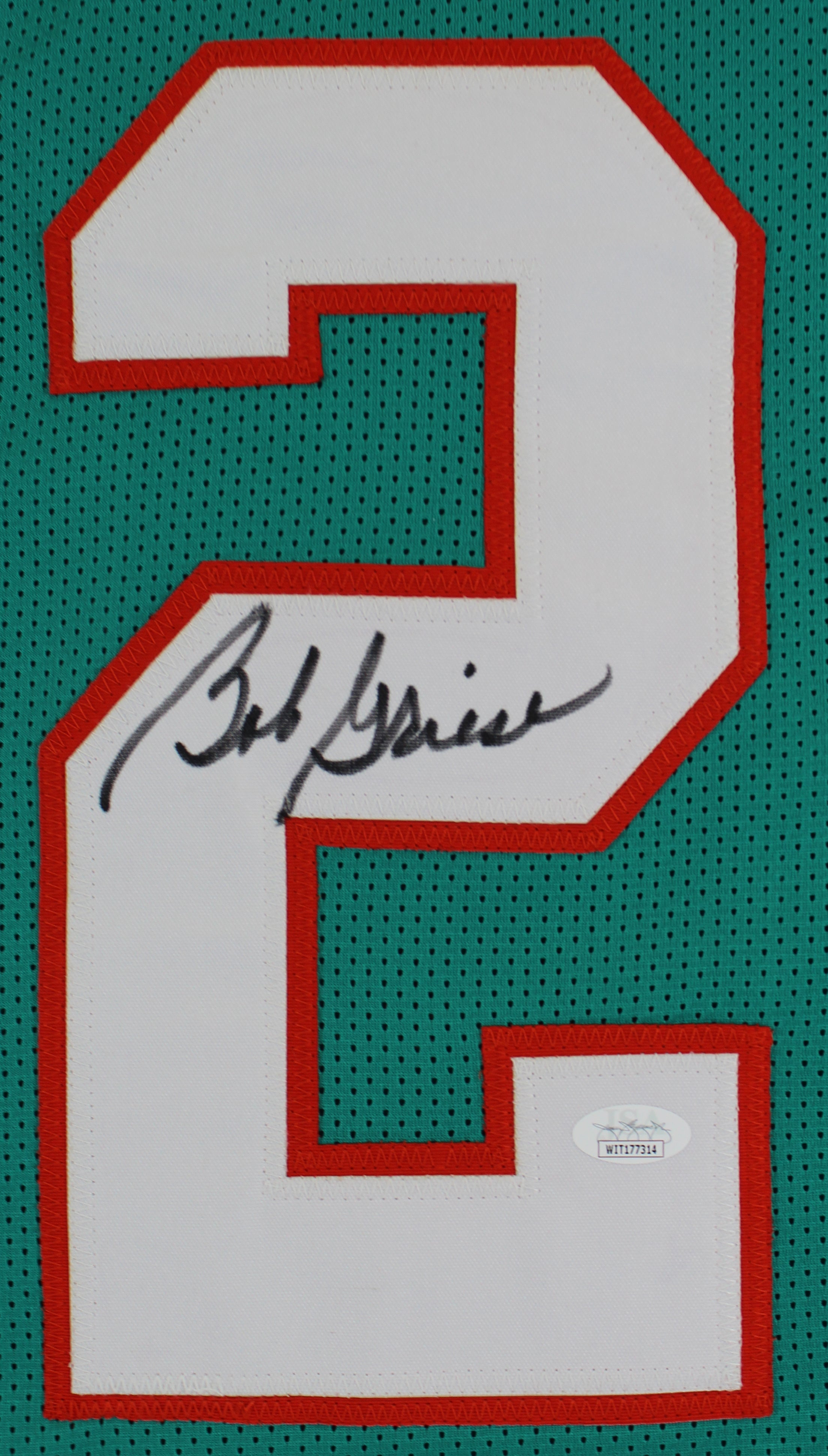 Bob Griese Authentic Signed Teal Pro Style Jersey Autographed JSA Witness