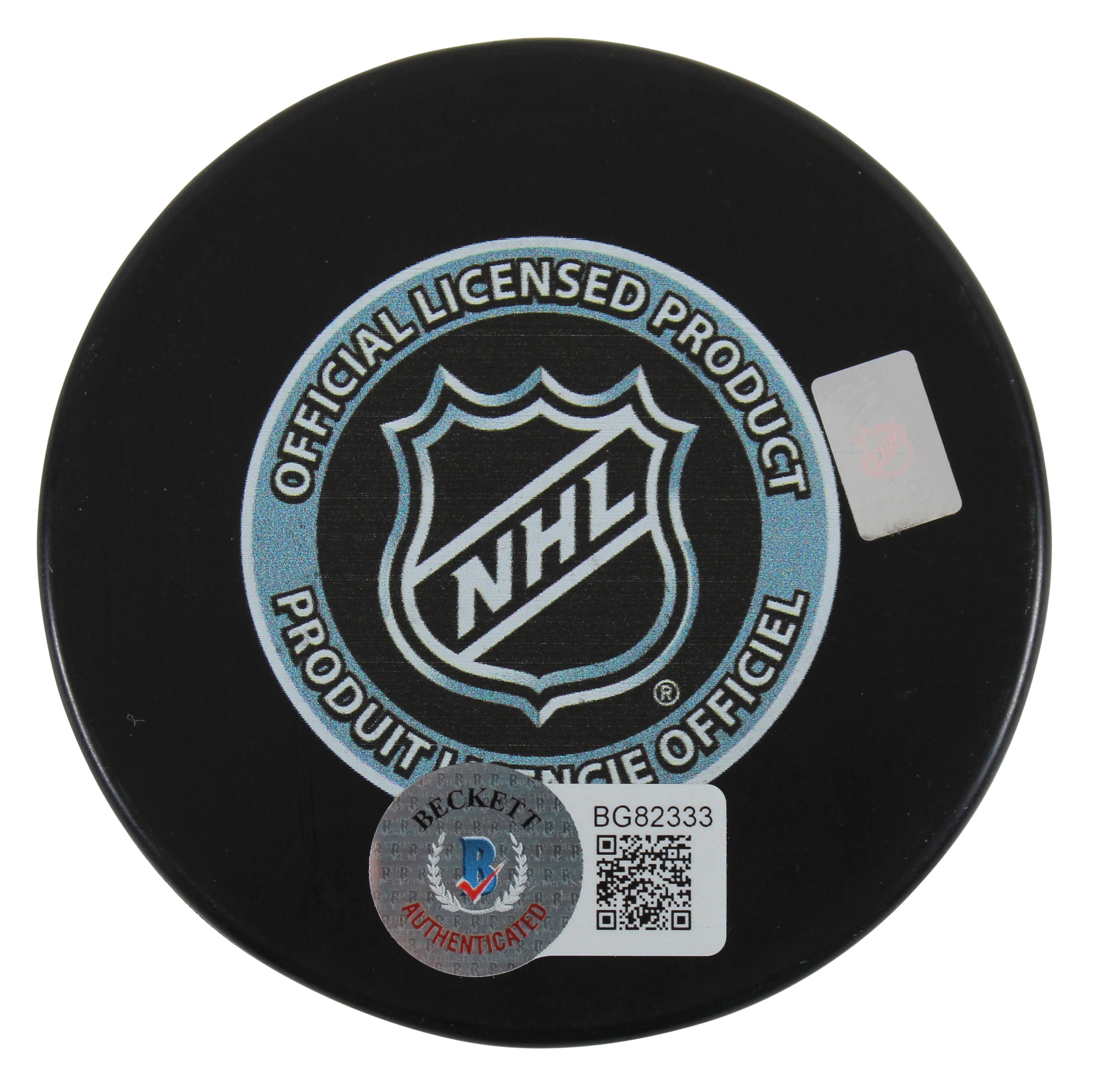 Golden Knights Jack Eichel Signed 2015 Draft Official Hockey Puck BAS #BG82333