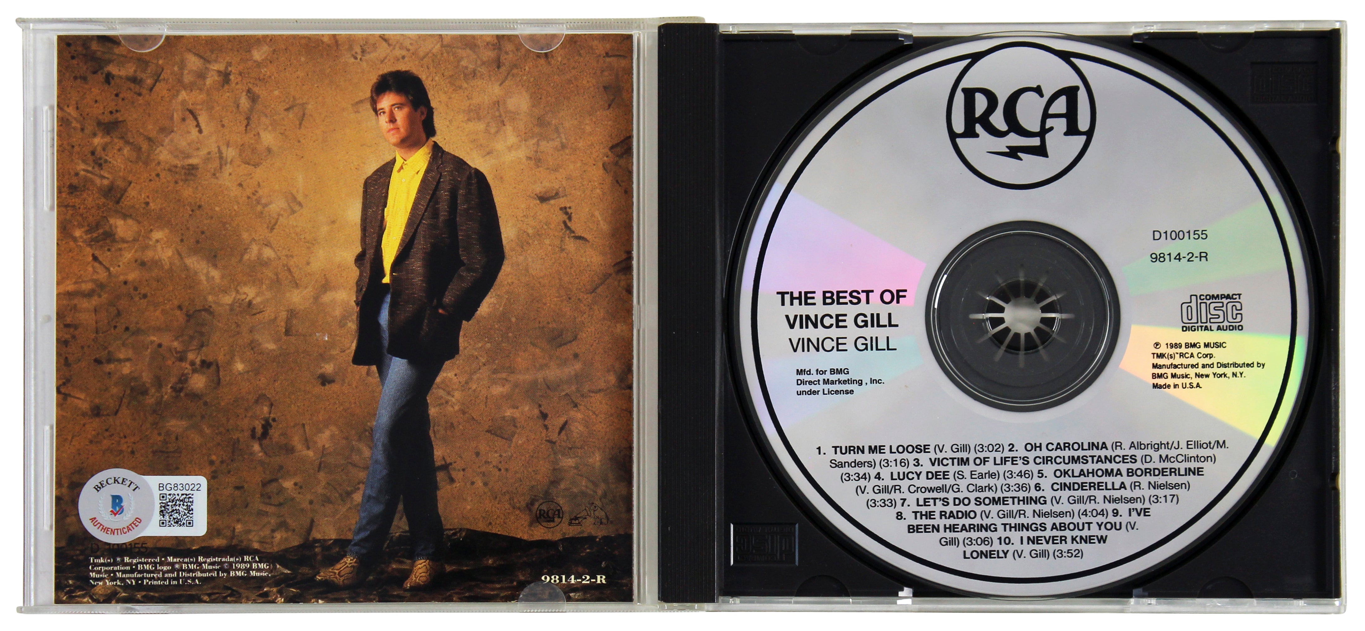 Vince Gill Authentic Signed The Best Of Cd Insert W/ Disk BAS #BG83022