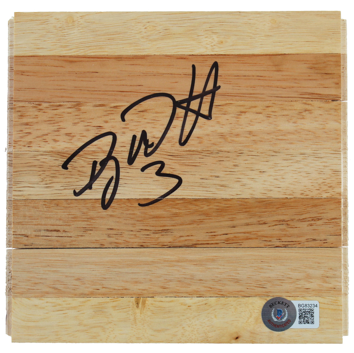 Spurs Doug McDermott Authentic Signed 6x6 Floorboard Autographed BAS #BG83234