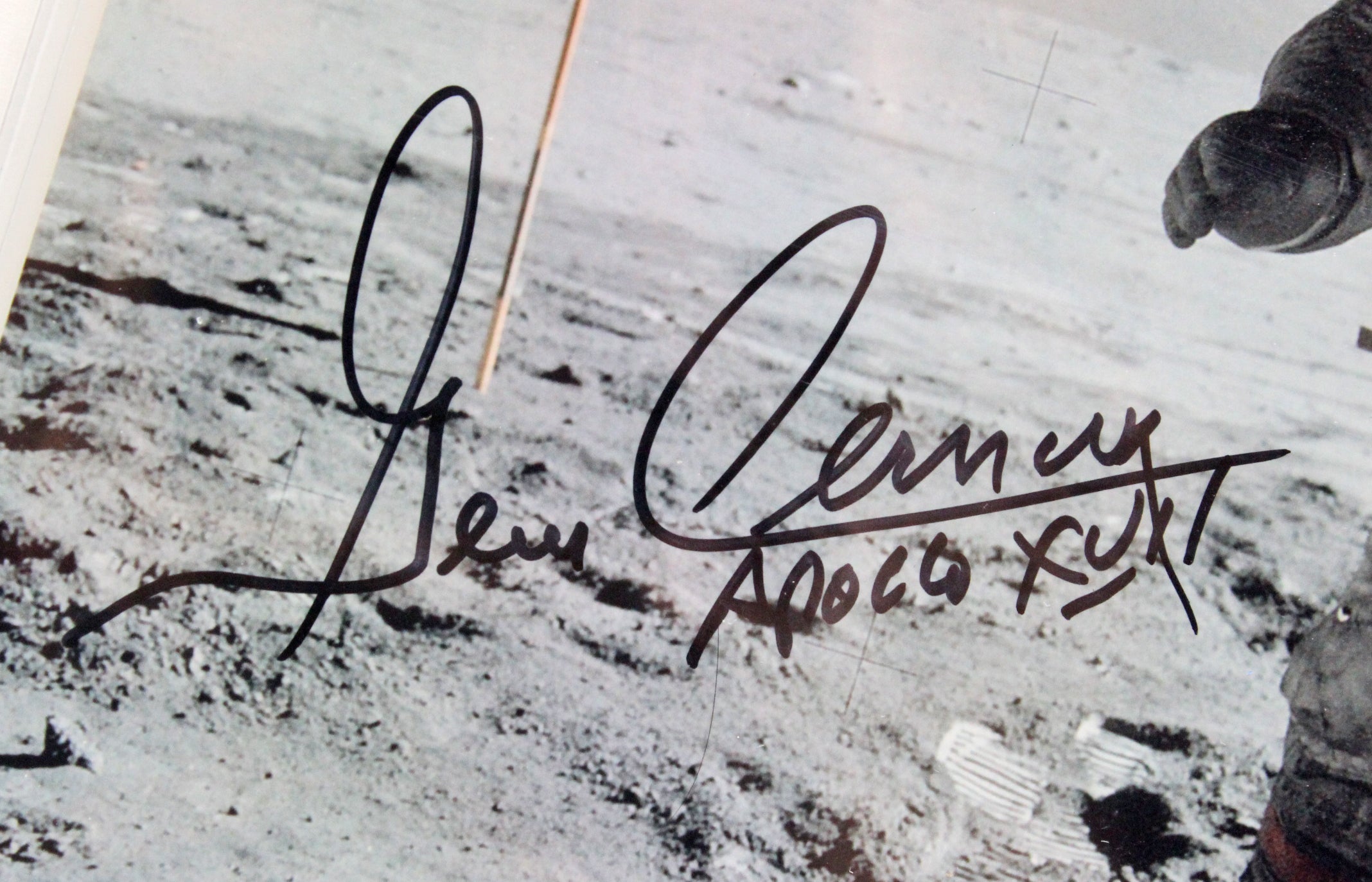 Eugene Cernan Apollo 17 Apollo XVII Authentic Signed 8x10 Photo BAS Slabbed