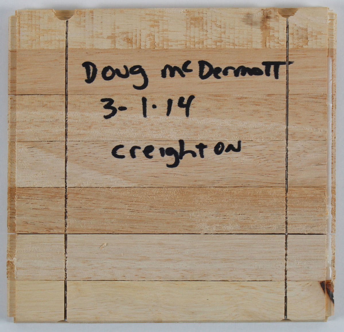 Spurs Doug McDermott Authentic Signed 6x6 Floorboard Autographed BAS #BG83234