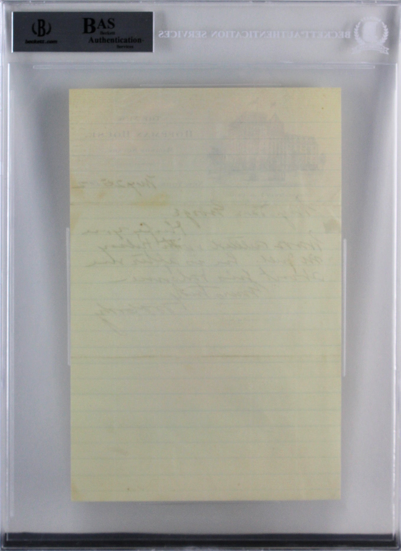 William Cody "Buffalo Bill" Signed 5.75x9 1902 Hand Written Letter BAS Slabbed