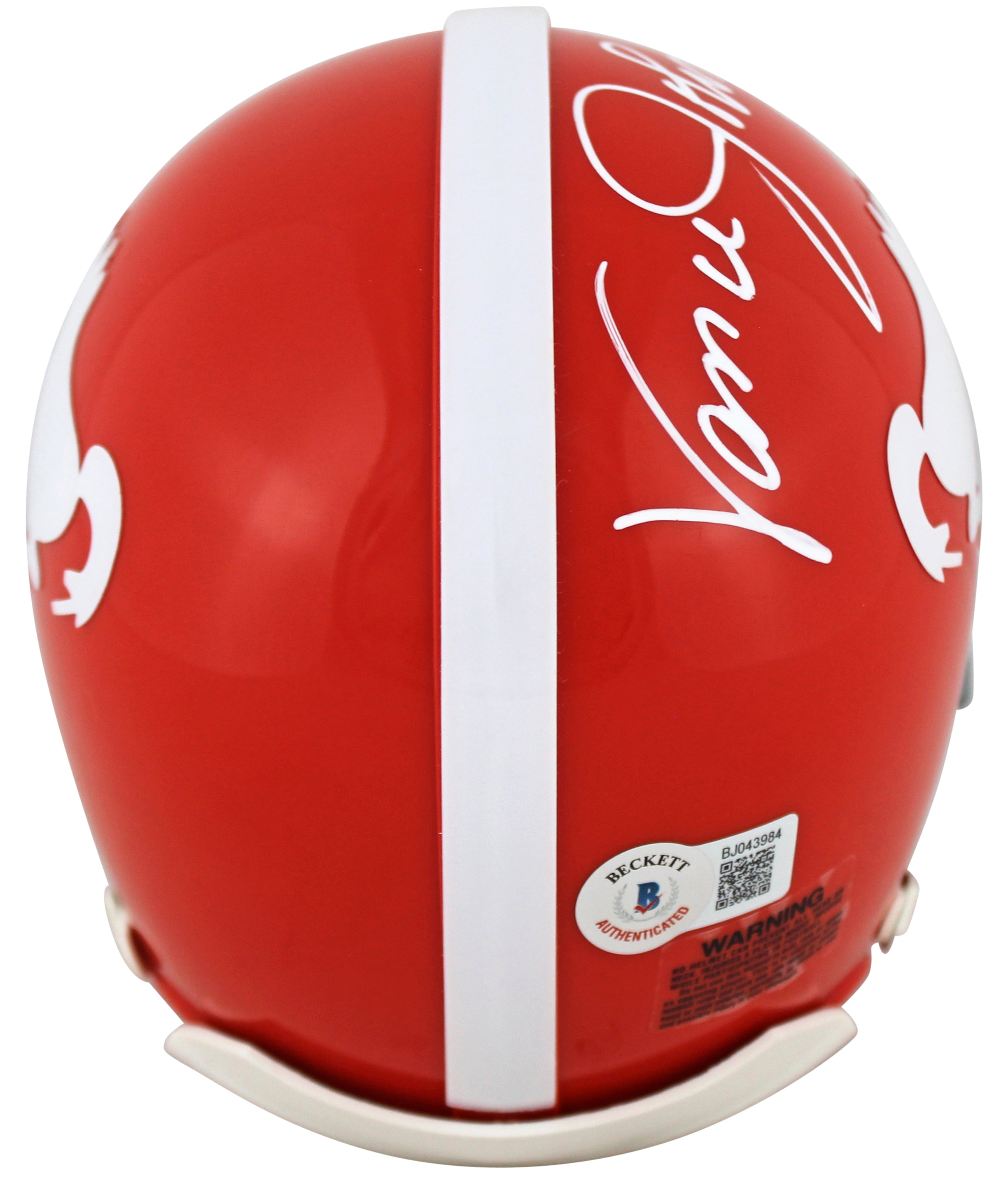 Broncos Vance Johnson Authentic Signed 1962-65 Throwback Rep Mini Helmet BAS