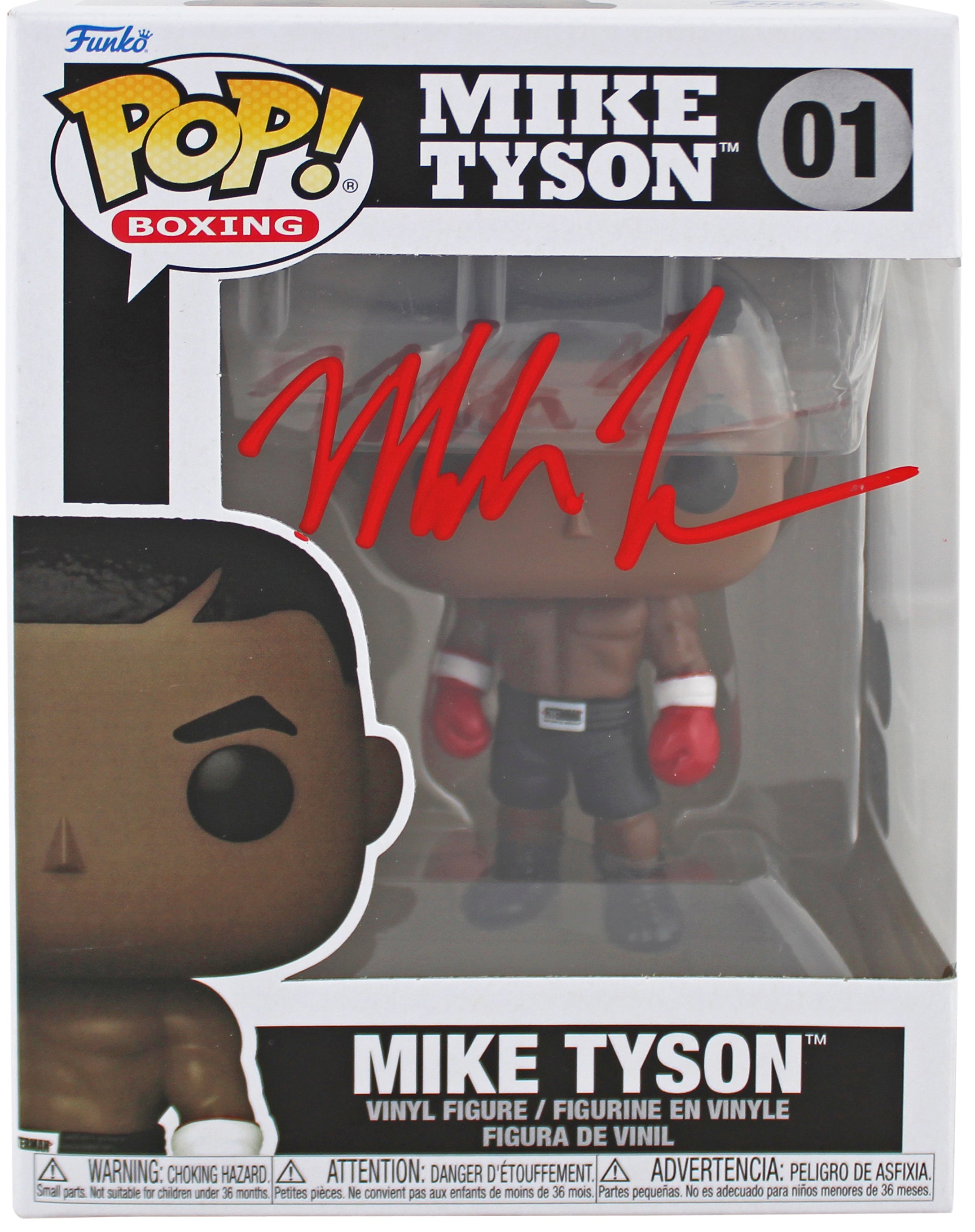 Mike Tyson Authentic Signed Funko Pop Vinyl Figure w/ Red Signature BAS
