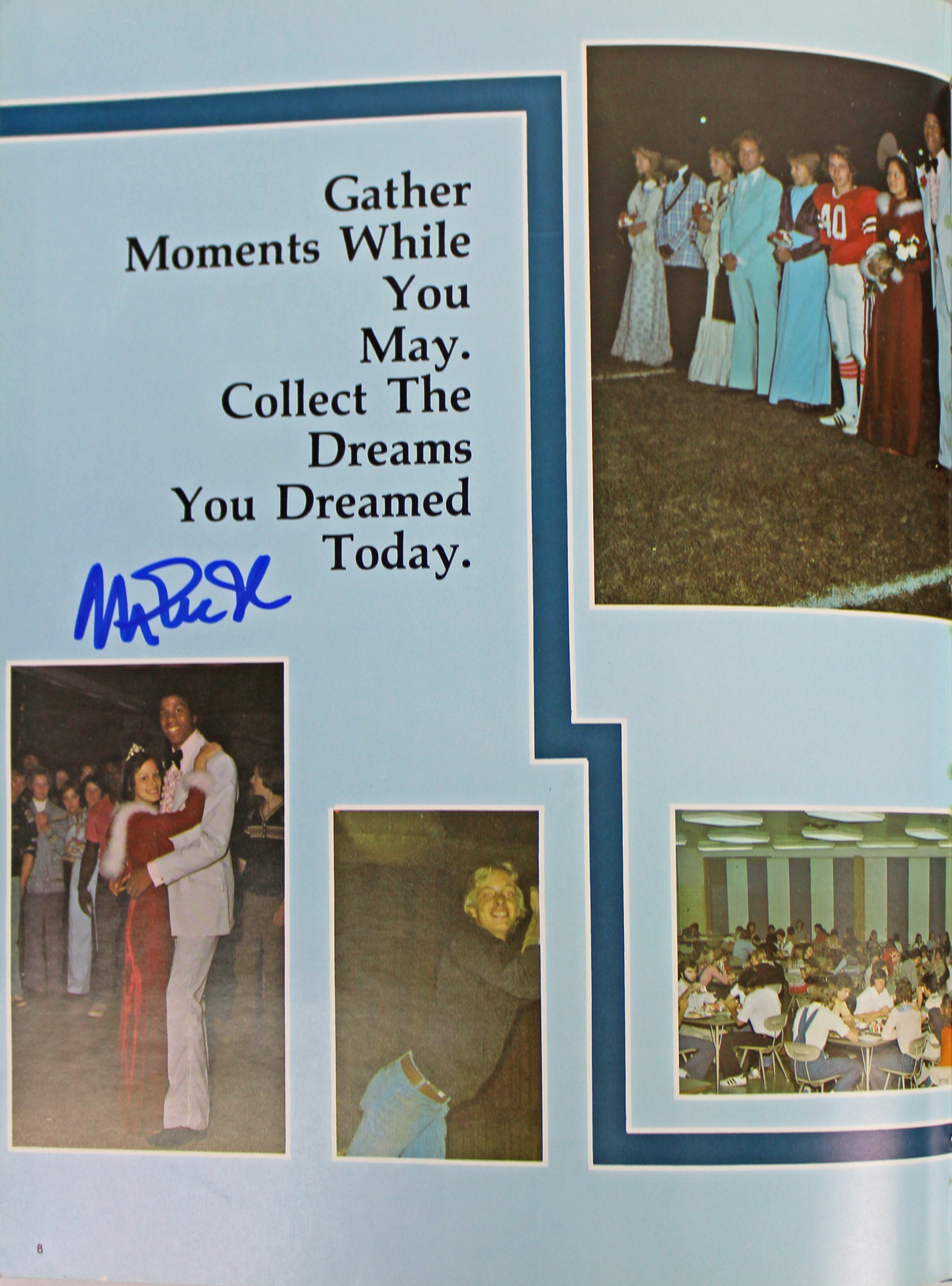 Lakers Magic Johnson 6x Signed 1977 Everett High School Yearbook BAS Wit #A39164