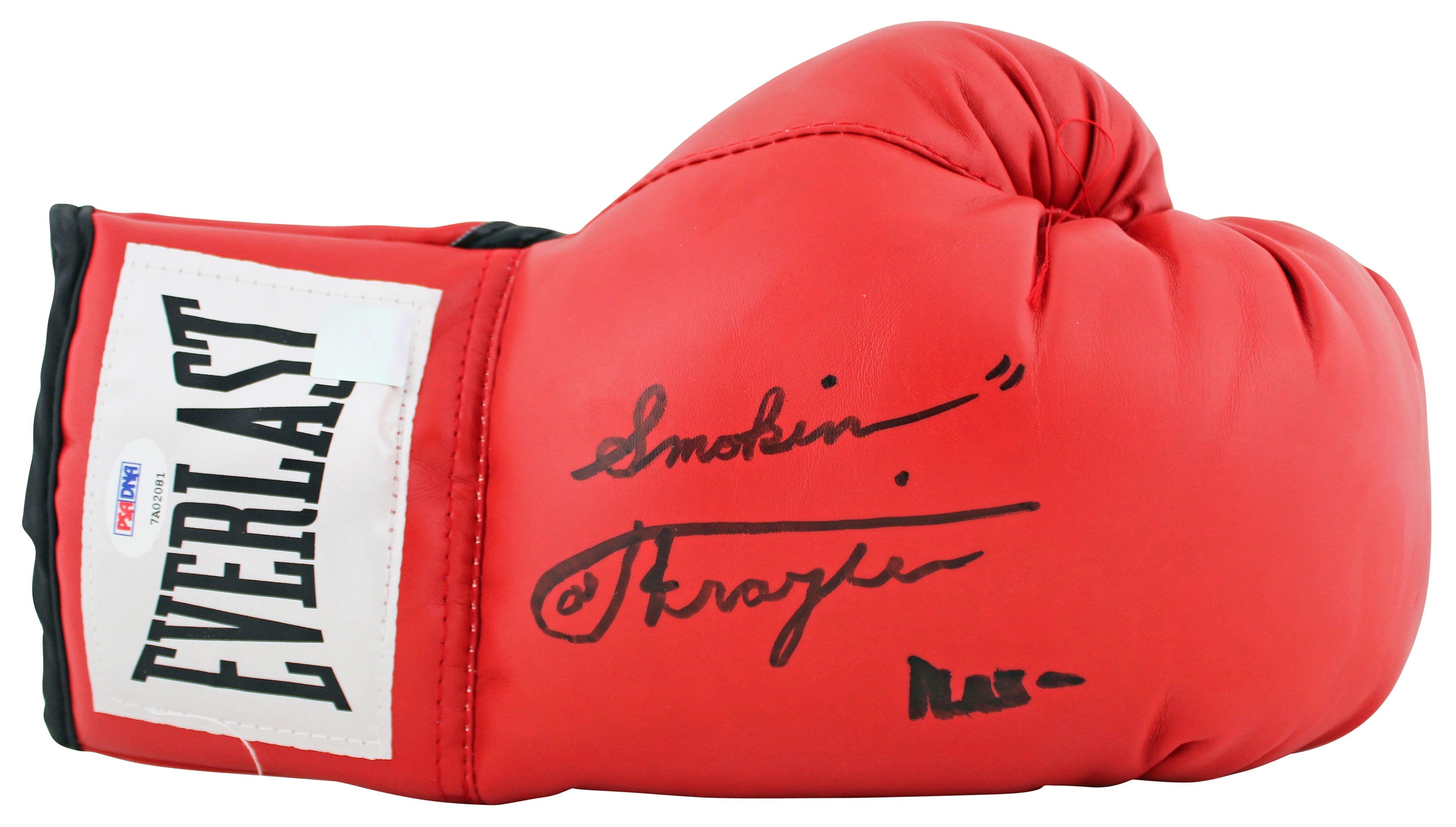 Muhammad Ali & Joe Frazier Signed Red Everlast Boxing Glove PSA/DNA  #7A02081