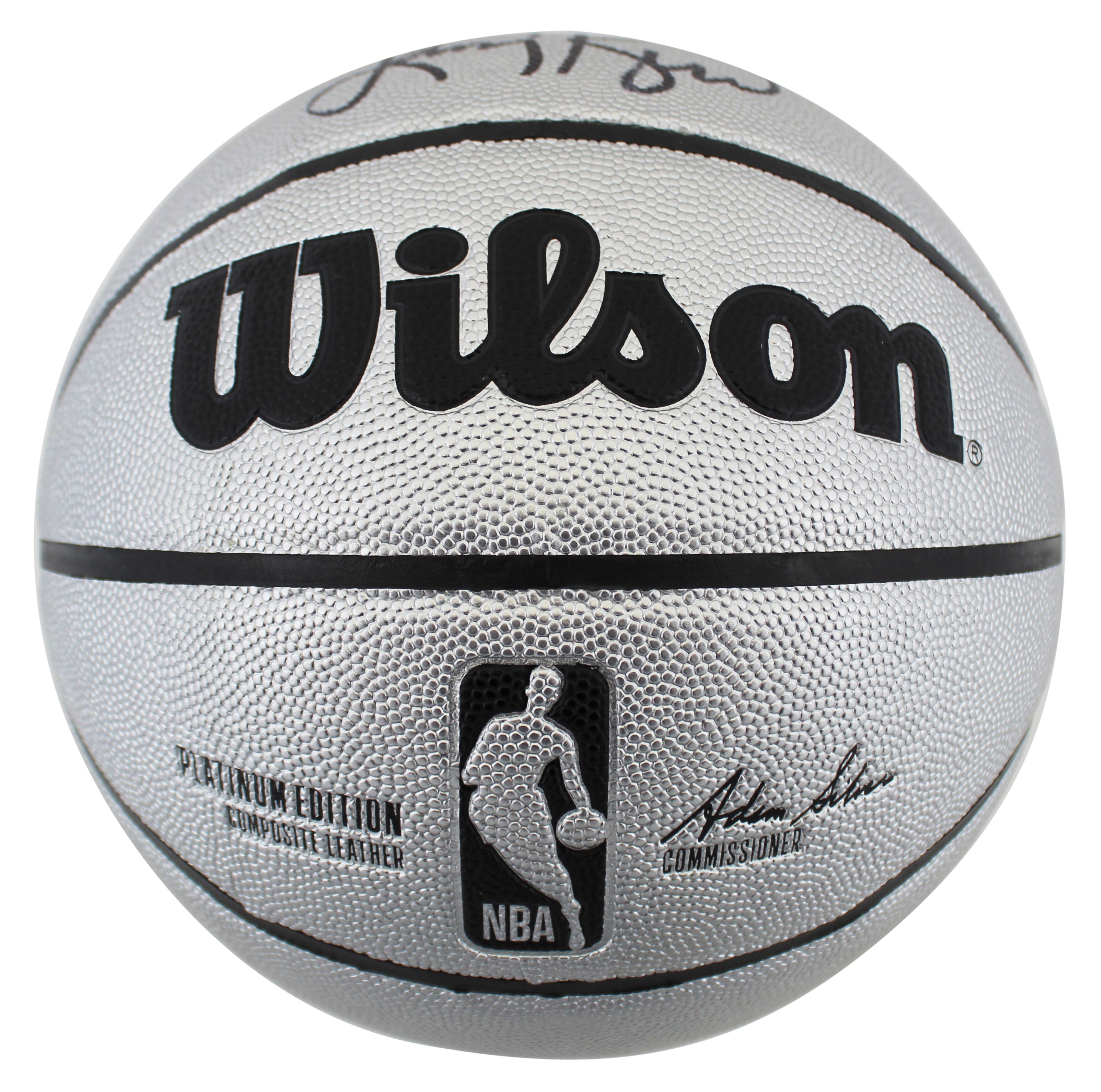 Celtics Larry Bird Signed Wilson Platinum Edition Basketball BAS Witnessed