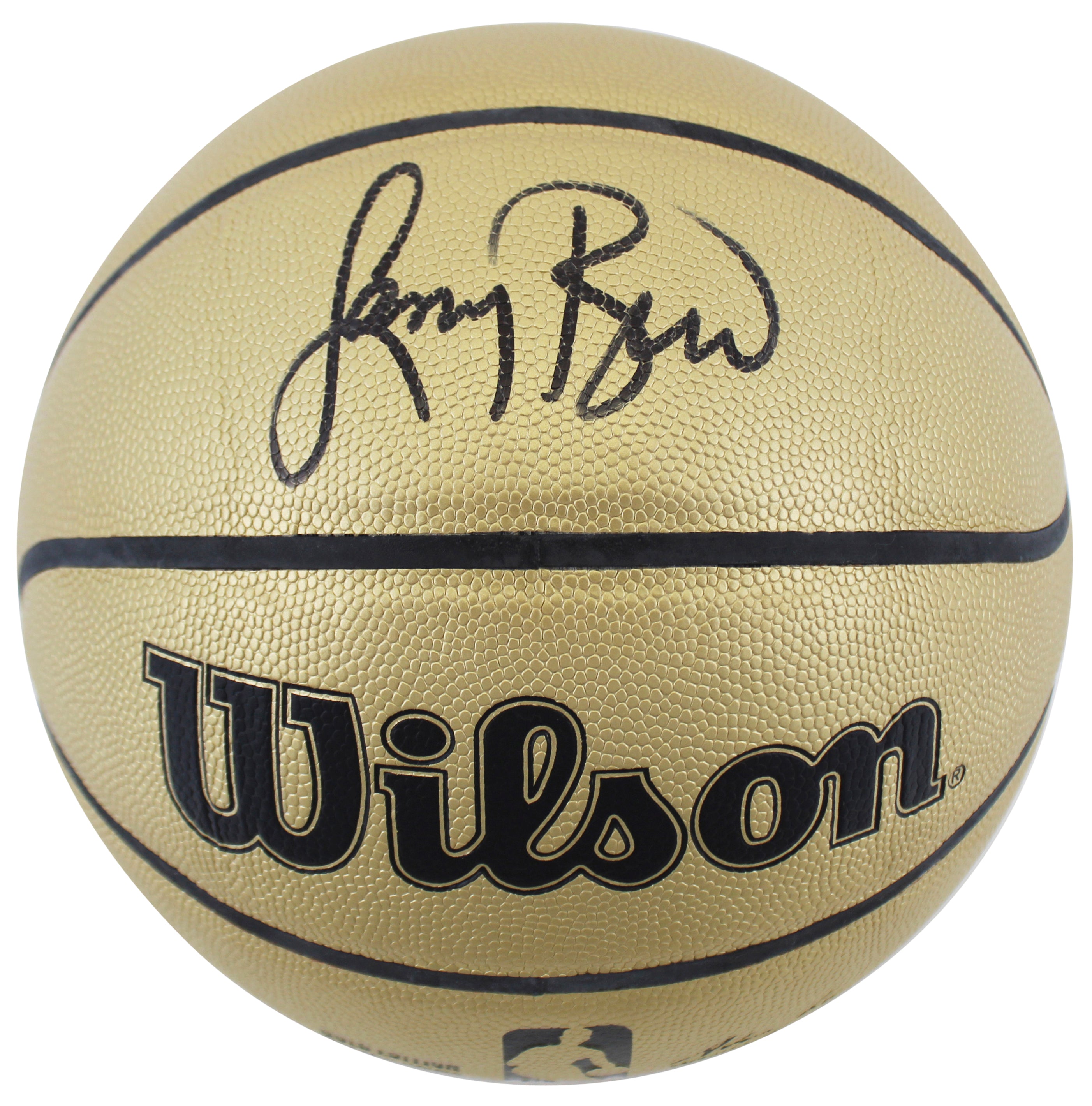 Celtics Larry Bird Auth Signed Wilson Gold Edition Basketball w/ Case BAS Wit