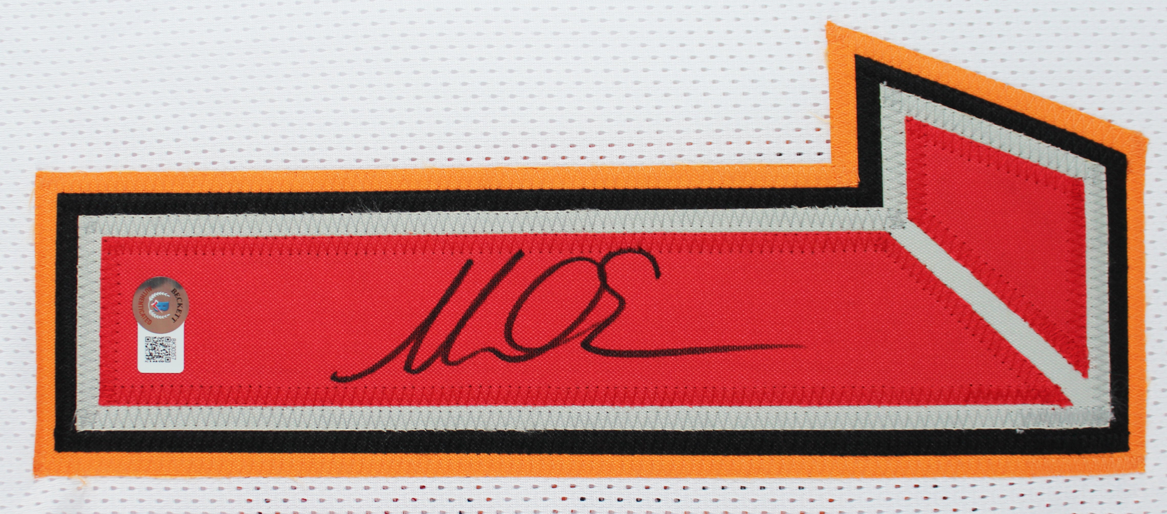 Mike Evans Authentic Signed White Pro Style Jersey w/ Black Sig BAS Witnessed