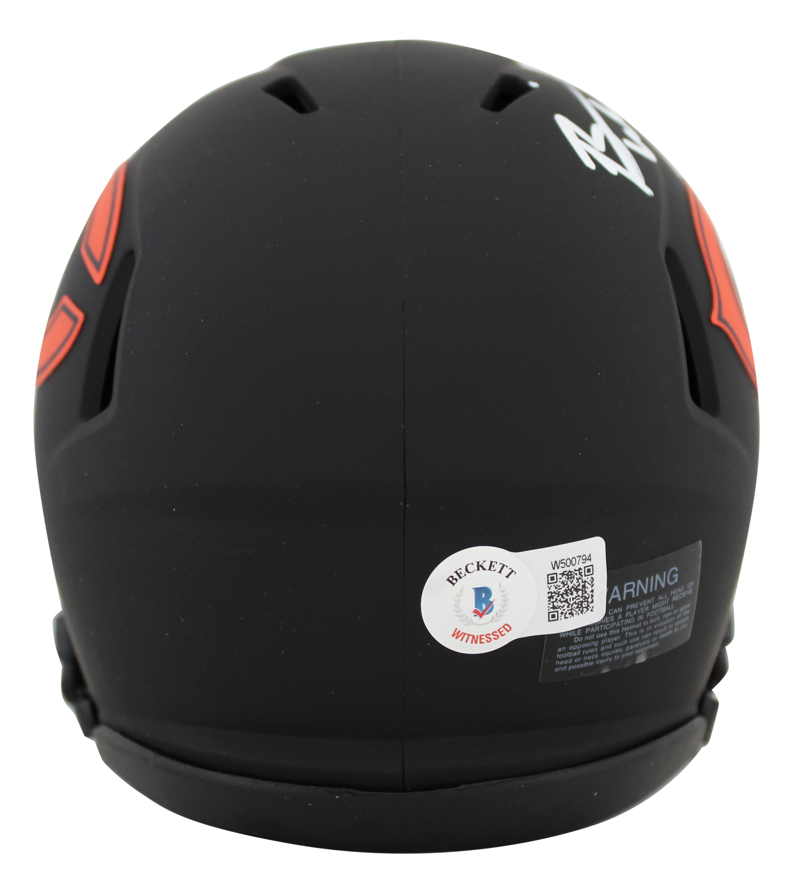 Bears Brian Urlacher "HOF 18" Signed Eclipse Speed Mini Helmet BAS Witnessed