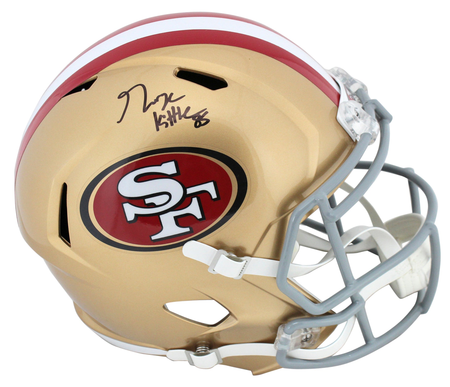 49ers George Kittle Authentic Signed Full Size Speed Rep Helmet BAS Witnessed