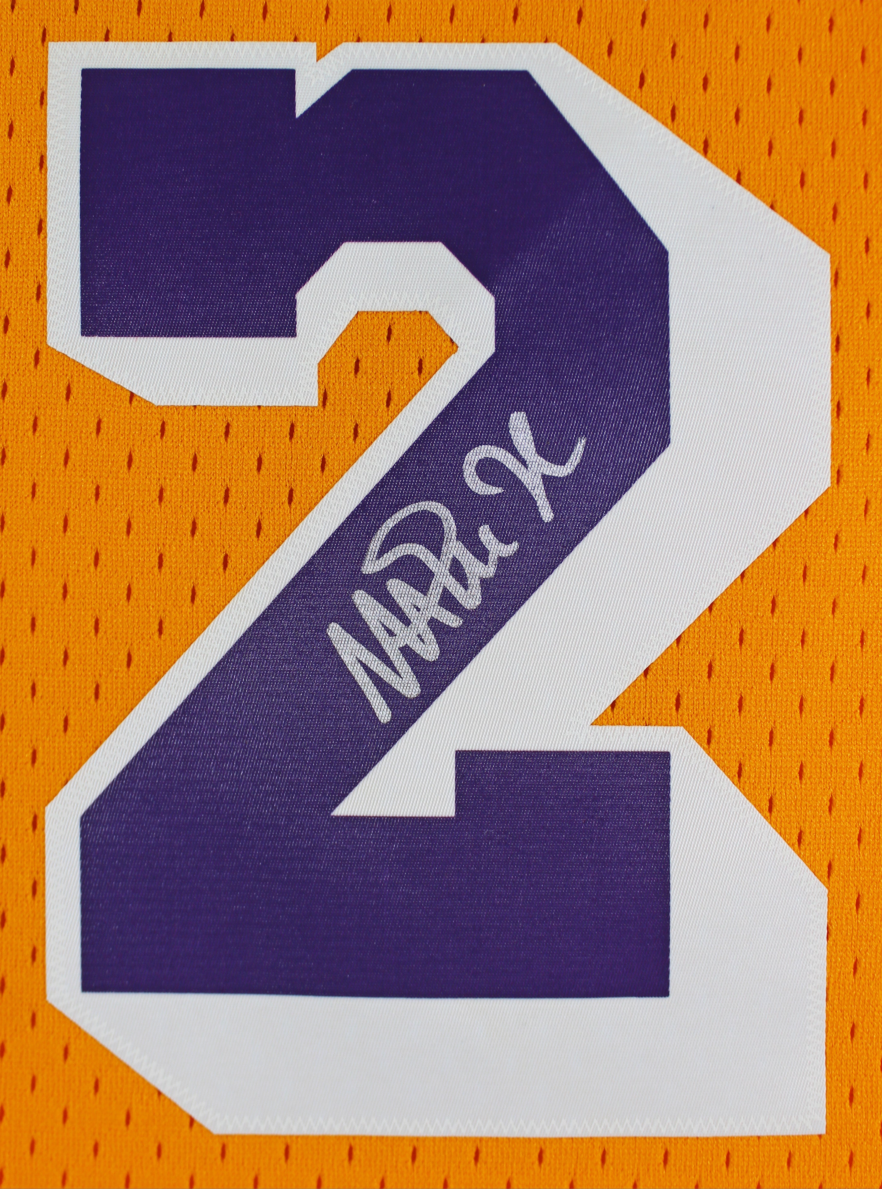 ** HOLIDAY DOORBUSTER ** Lakers Magic Johnson Signed 1984-85 M&N HWC Swingman Yellow Jersey BAS Wit