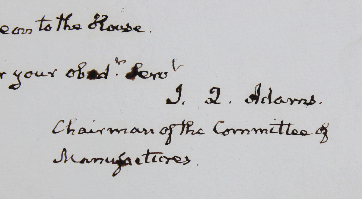 John Quincy Adams Authentic Signed 8x10 Hand Written Letter Dated  PSA #W09593
