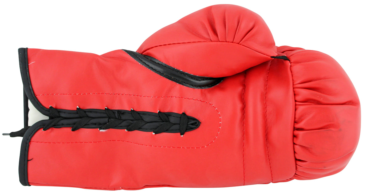 Muhammad Ali & Joe Frazier Signed Red Everlast Boxing Glove PSA/DNA #7A05937