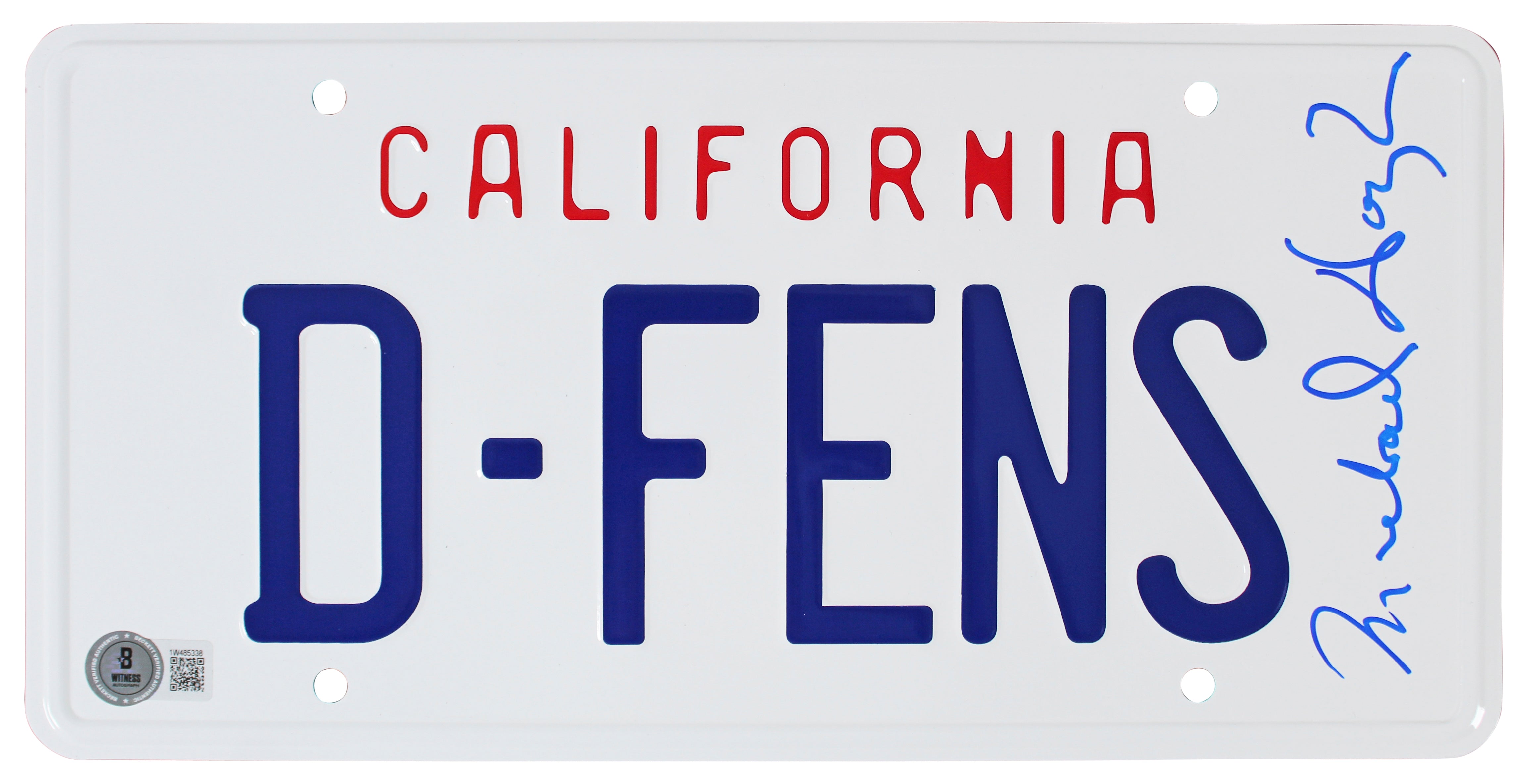Michael Douglas Falling Down Authentic Signed License Plate BAS Wit #1W485338