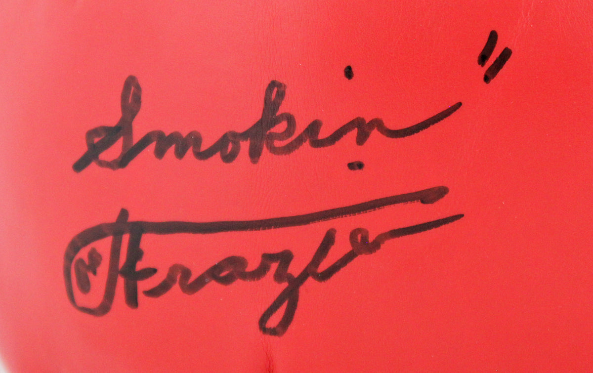 Muhammad Ali & Joe Frazier Signed Red Everlast Boxing Glove PSA/DNA #7A02077