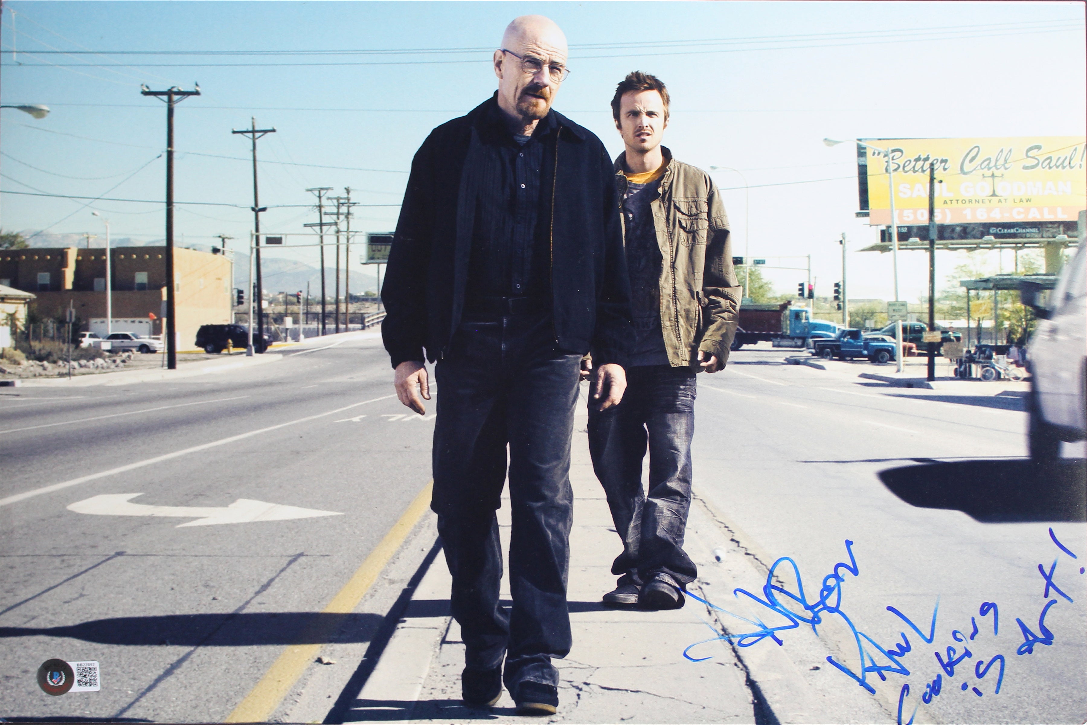 Aaron Paul Breaking Bad Authentic Signed 12x18 Photo Autographed BAS #BB22892