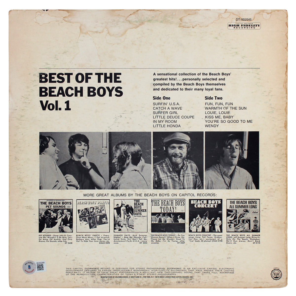 Al Jardine The Beach Boys Signed Best Of The Beach Boys Album Cover BAS #BG82266