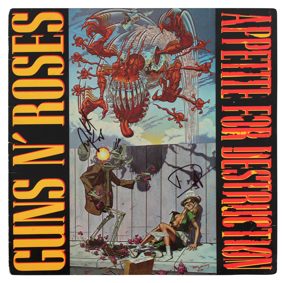 Duff McKagan & Steven Adler Guns N' Roses Signed Album Cover BAS #BG82264