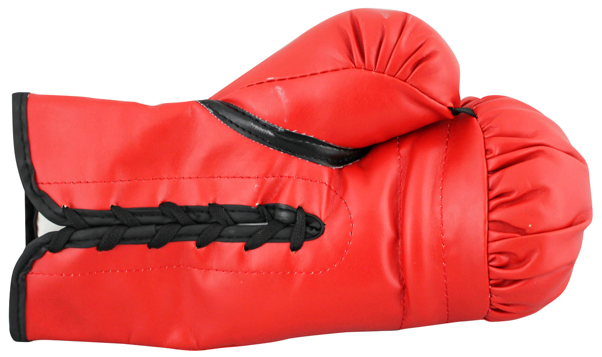 Floyd Mayweather Jr 50-0 Signed Red Left Hand Everlast Boxing Glove BAS #BP00970