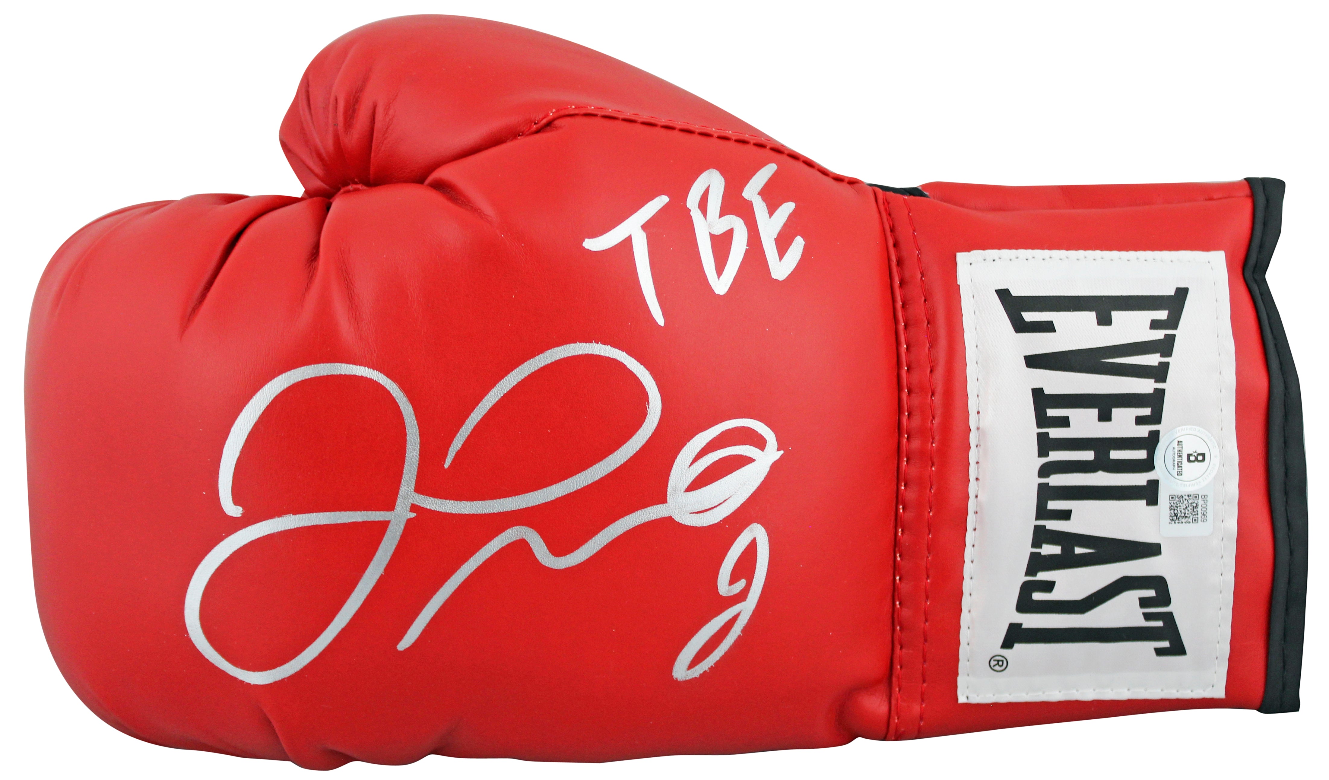 Floyd Mayweather Jr TBE Signed Red Left Hand Everlast Boxing Glove BAS #BP00969