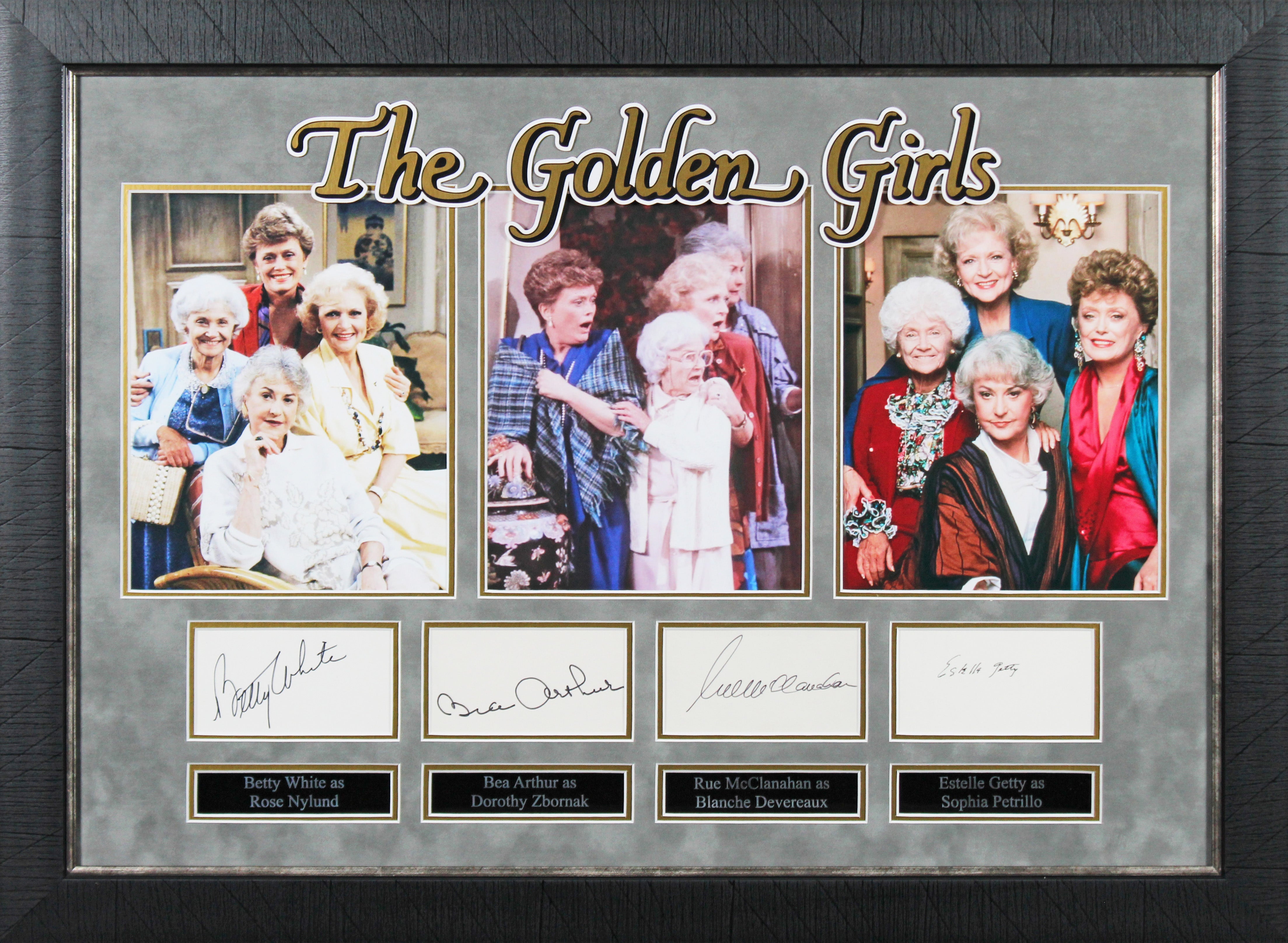 Golden Girls (4) White, Arthur, Getty & McClanahan Signed Framed Display BAS LOA