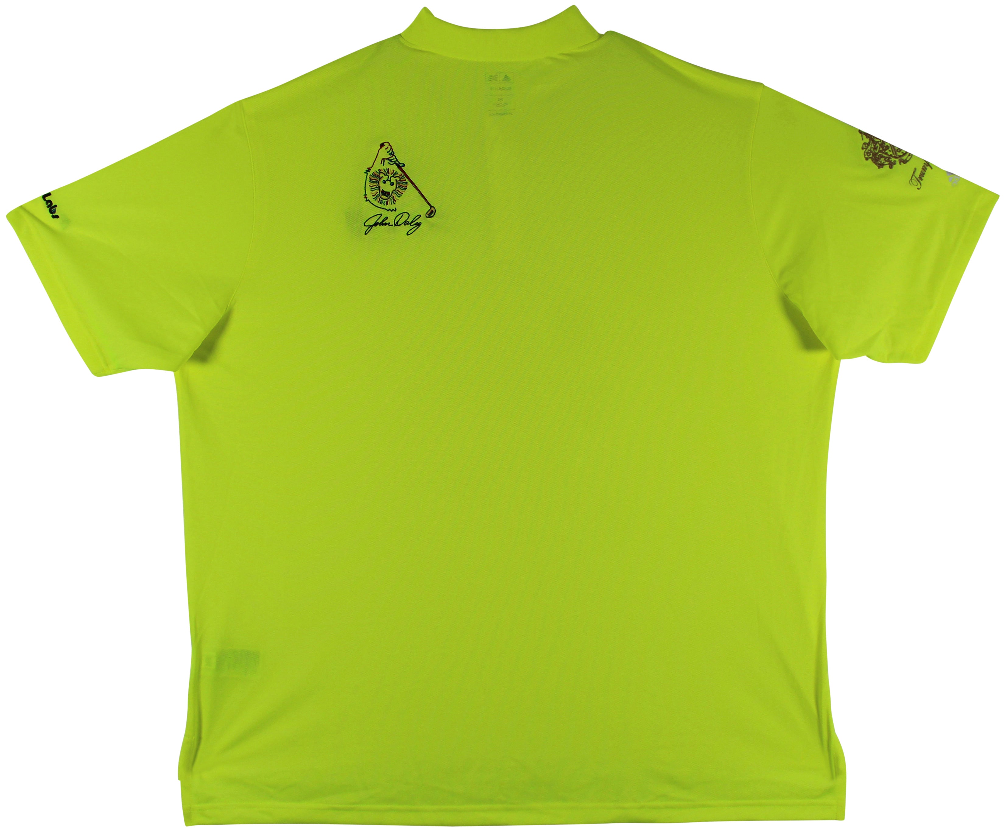 John Daly Signed Match Worn Yellow  Adidas Climalite Polo Shirt BAS #BH00367