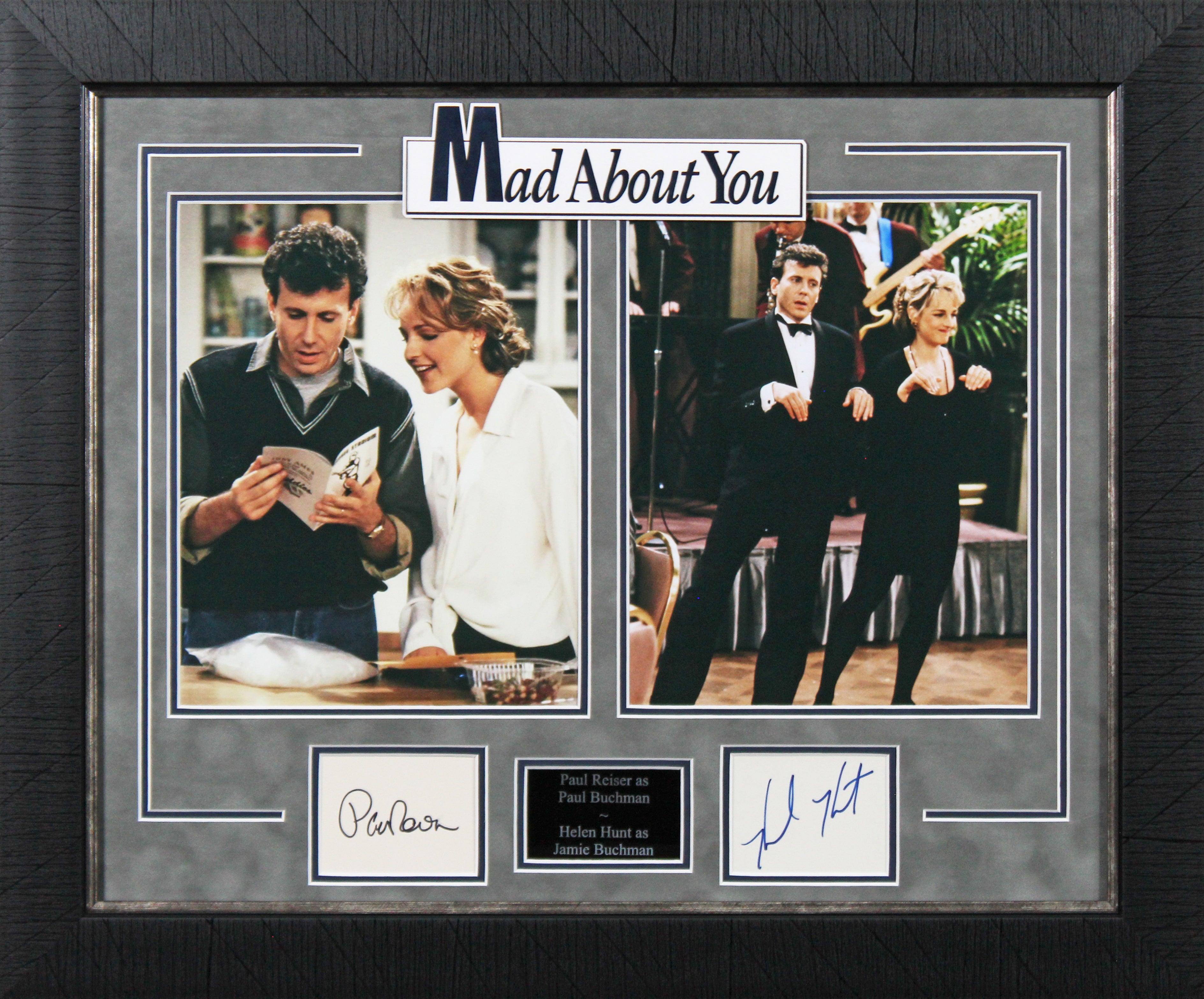 Helen Hunt & Paul Riser Mad About You Signed Framed Display BAS #AD04912