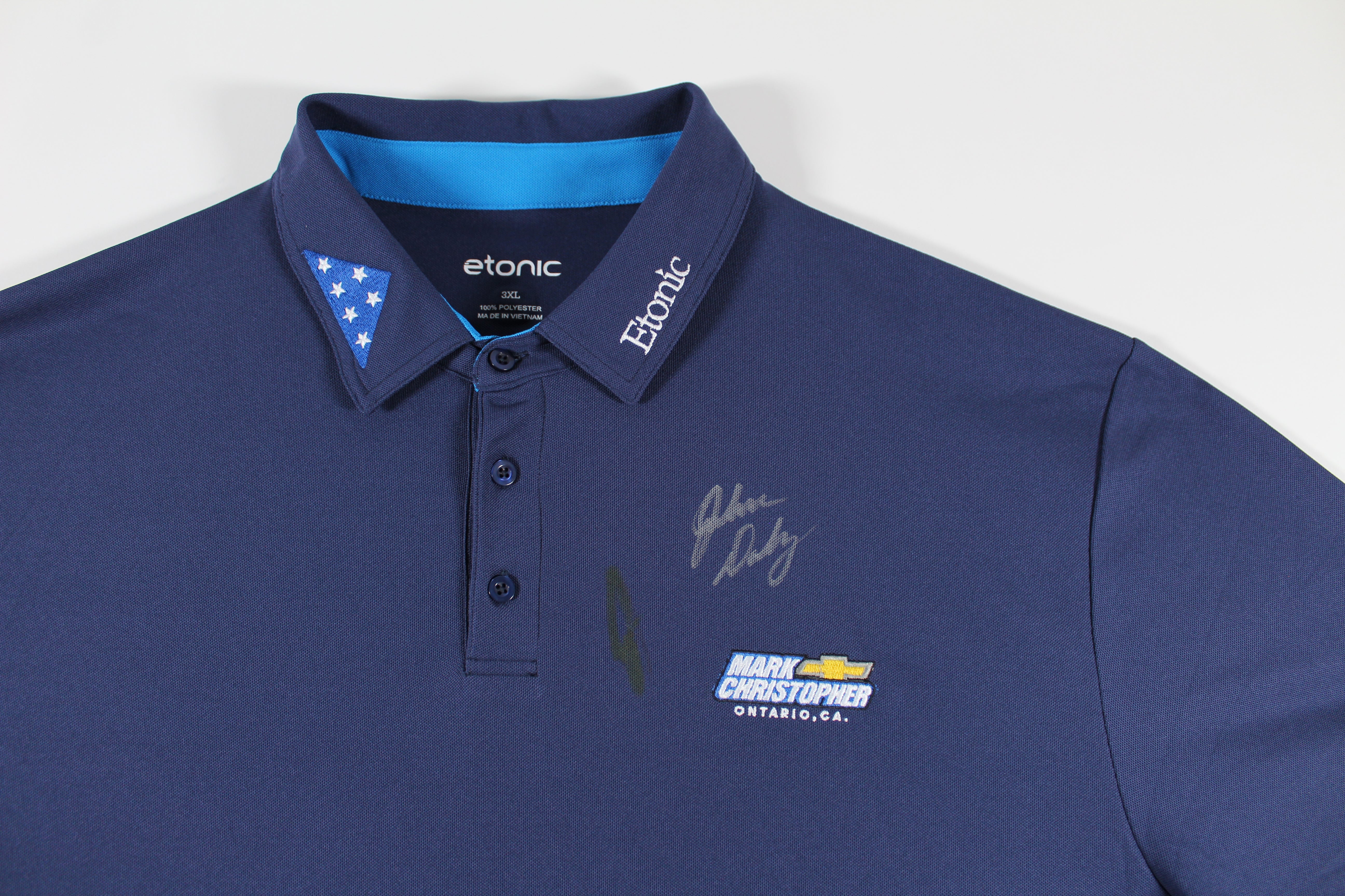 John Daly Authentic Signed Match Worn Blue FOH Polo Shirt BAS #BH00363