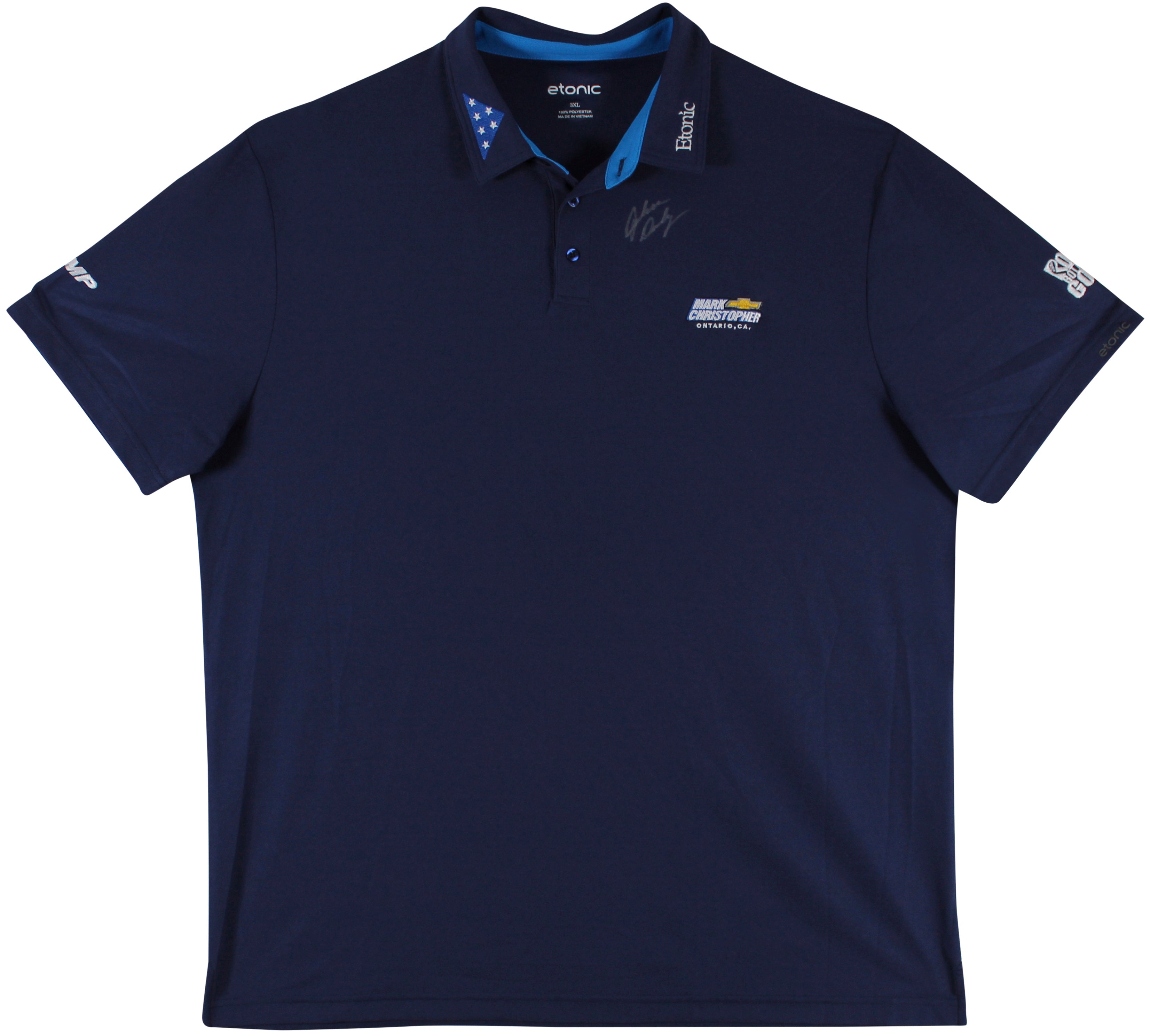 John Daly Authentic Signed Match Worn Blue Etonic Polo Shirt BAS #JD22BH00353
