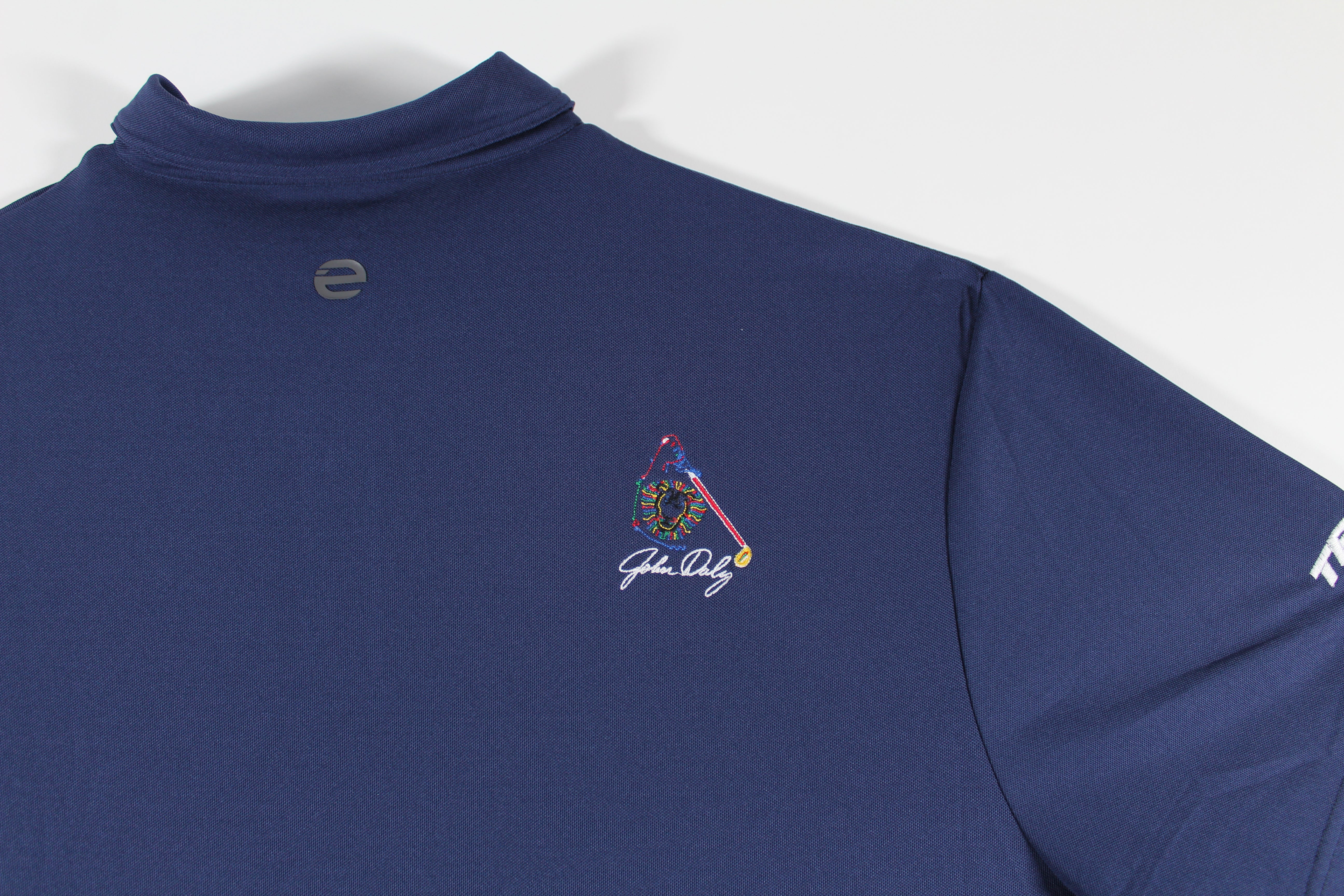 John Daly Authentic Signed Match Worn Blue Etonic Polo Shirt BAS #JD22BH00353