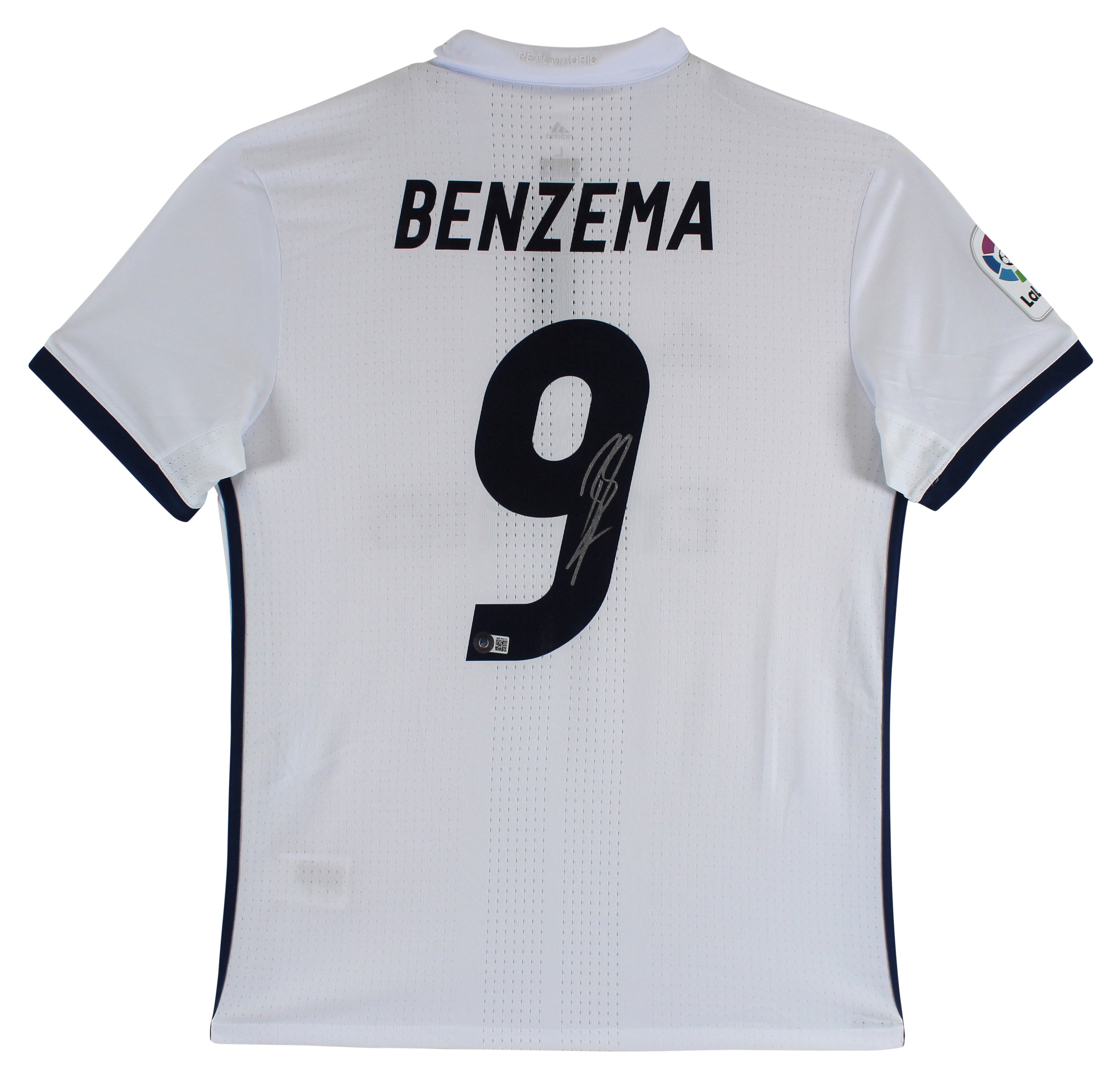 Real Madrid Karim Benzema Authentic Signed White Adidas Jersey Autographed BAS