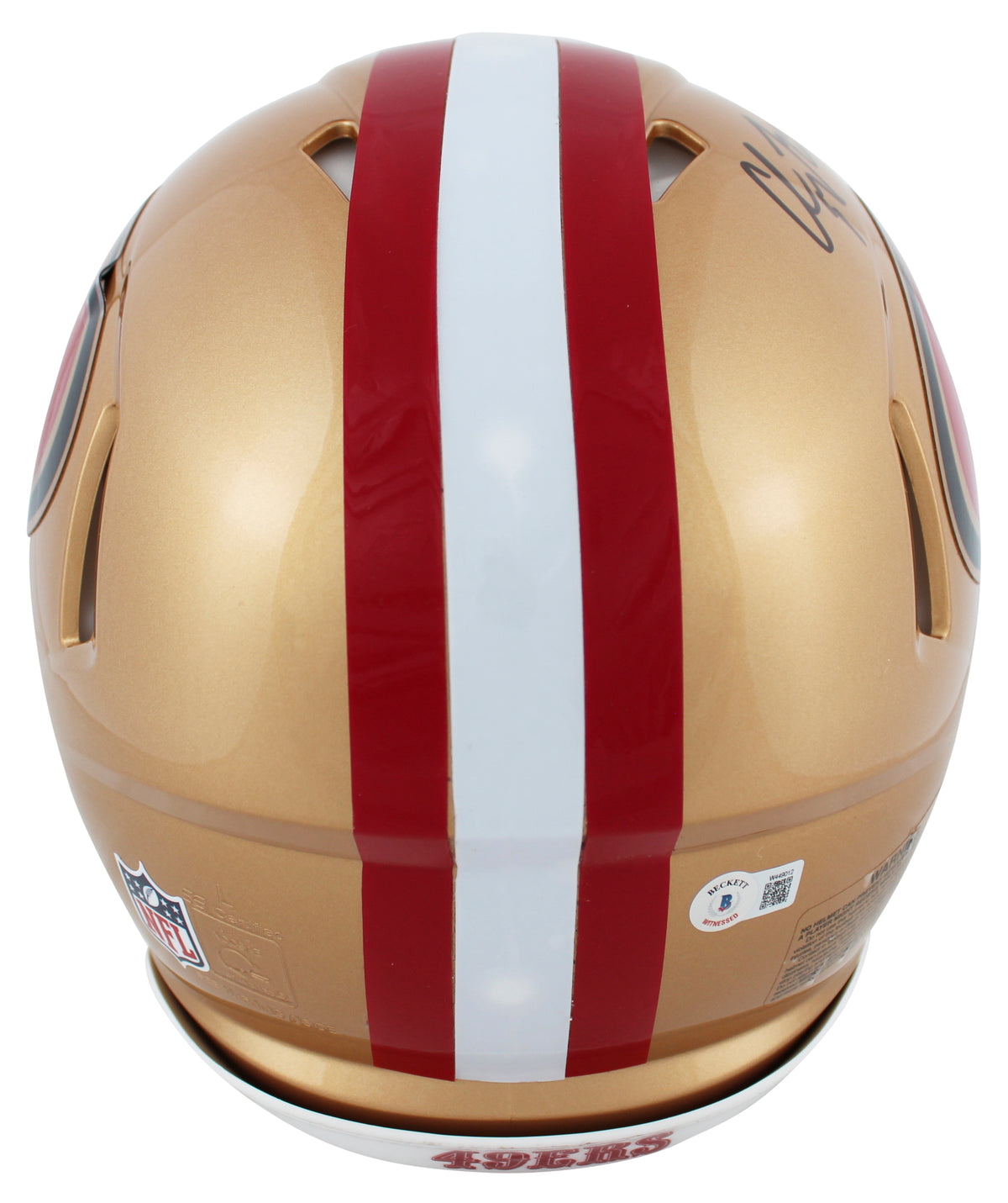49ers Christian McCaffrey Signed  Full Size Speed Proline Helmet BAS Witnessed