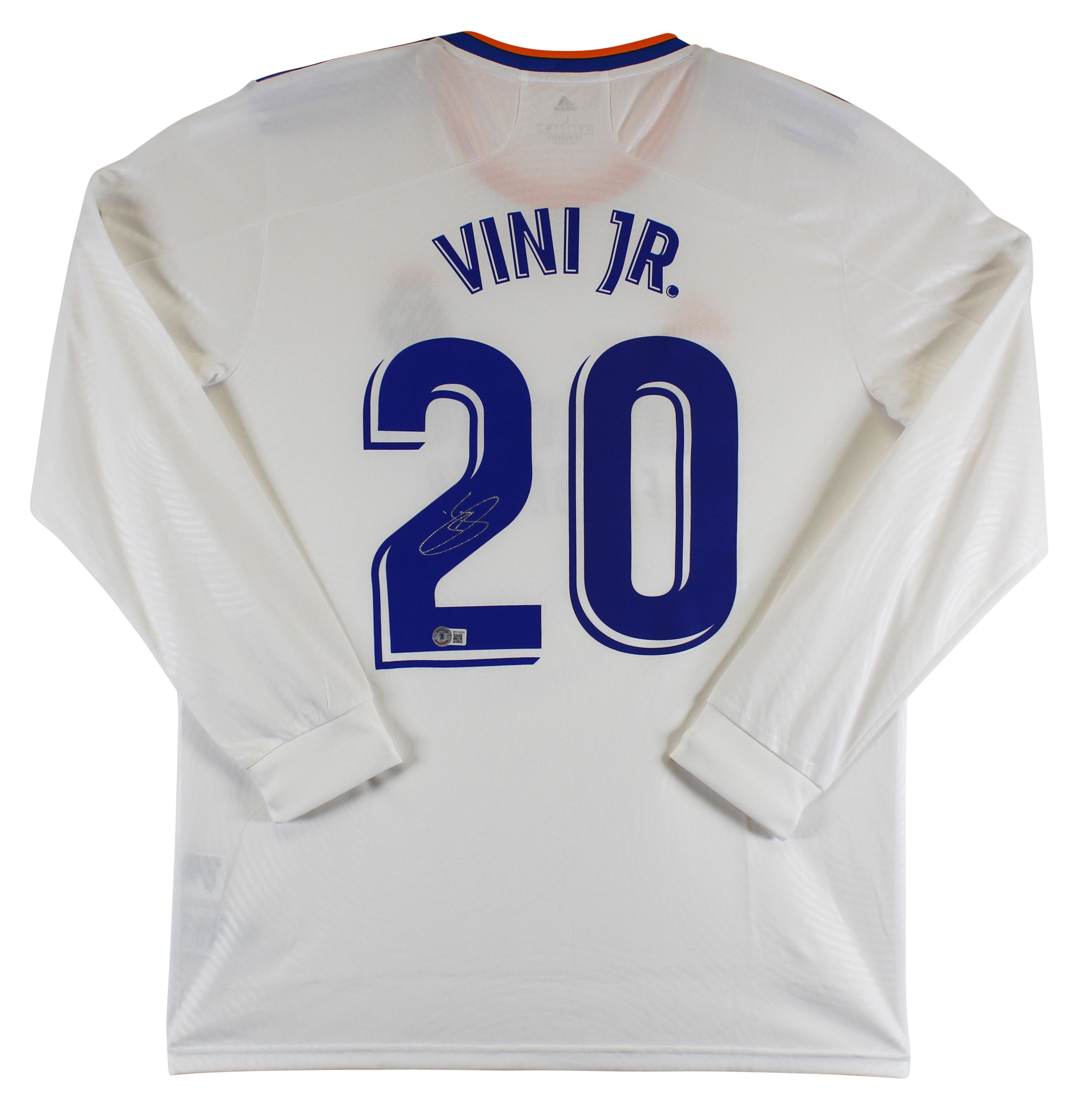 Real Madrid Vincius Viní Jr. Authentic Signed White Adidas Jersey BAS