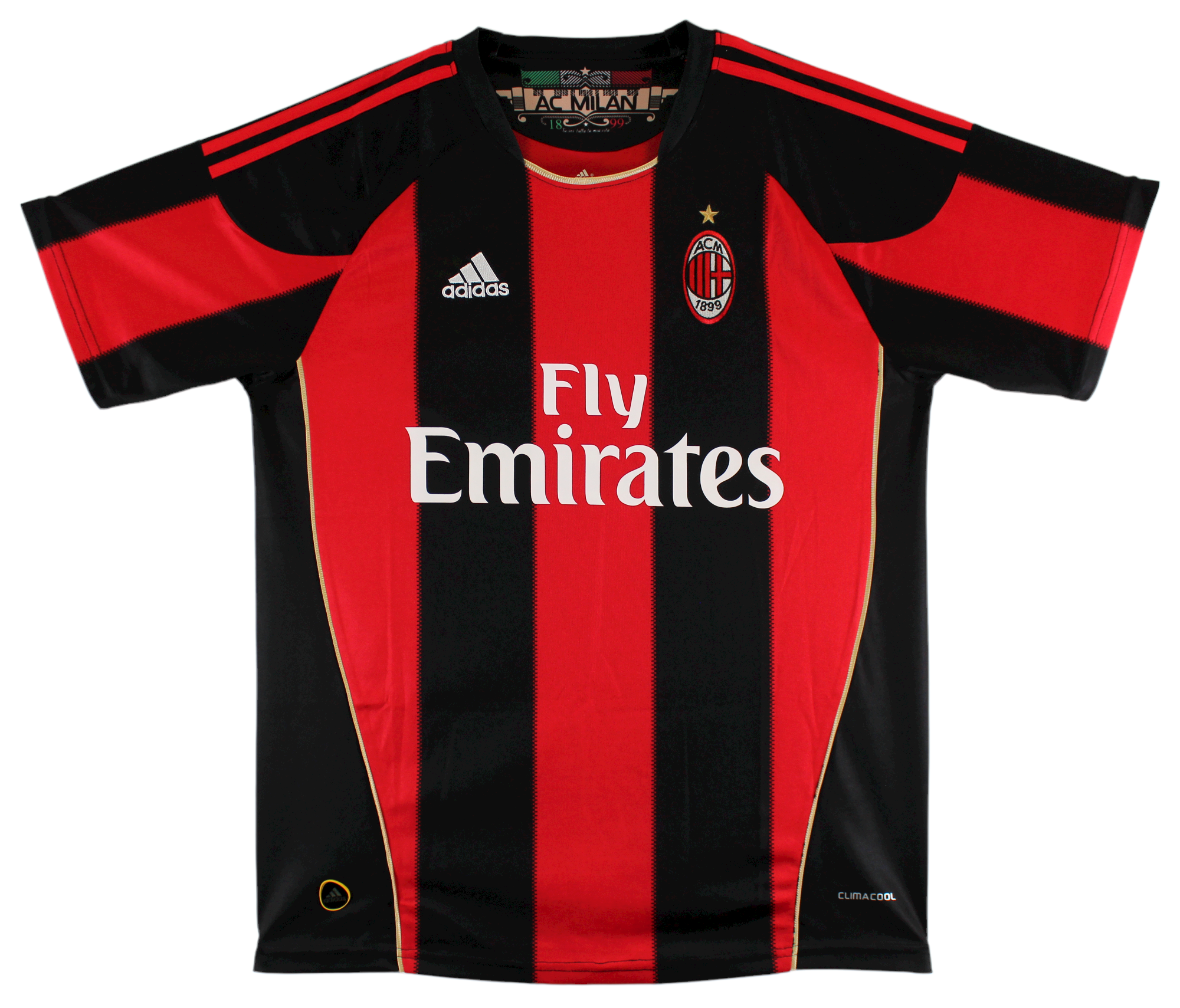 AC Milan Ronaldinho Authentic Signed Black & Red Adidas Jersey w/ Black Sig BAS