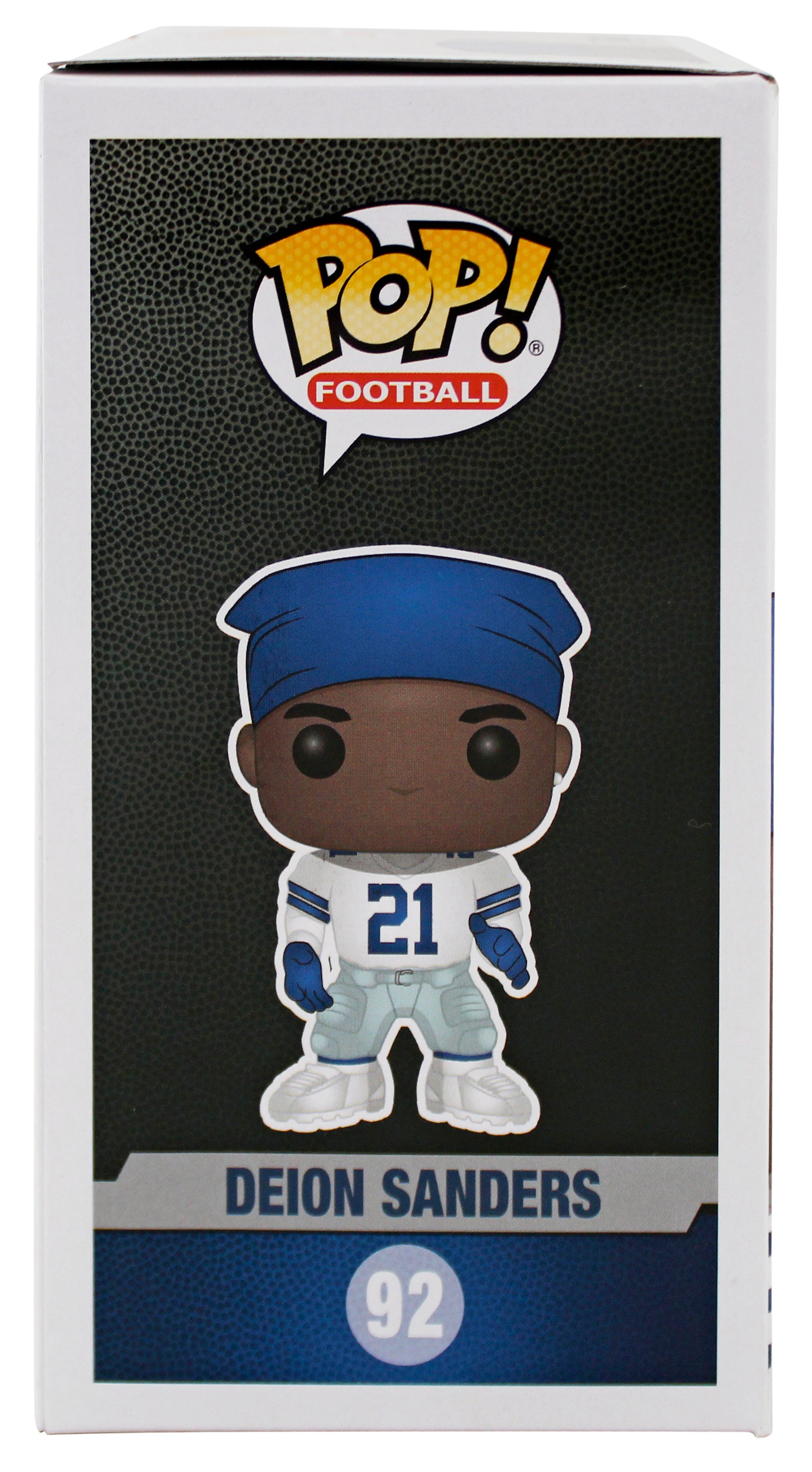 Cowboys Deion Sanders Signed Funko Pop Vinyl Figure w/ Blue Sig BAS Witnessed