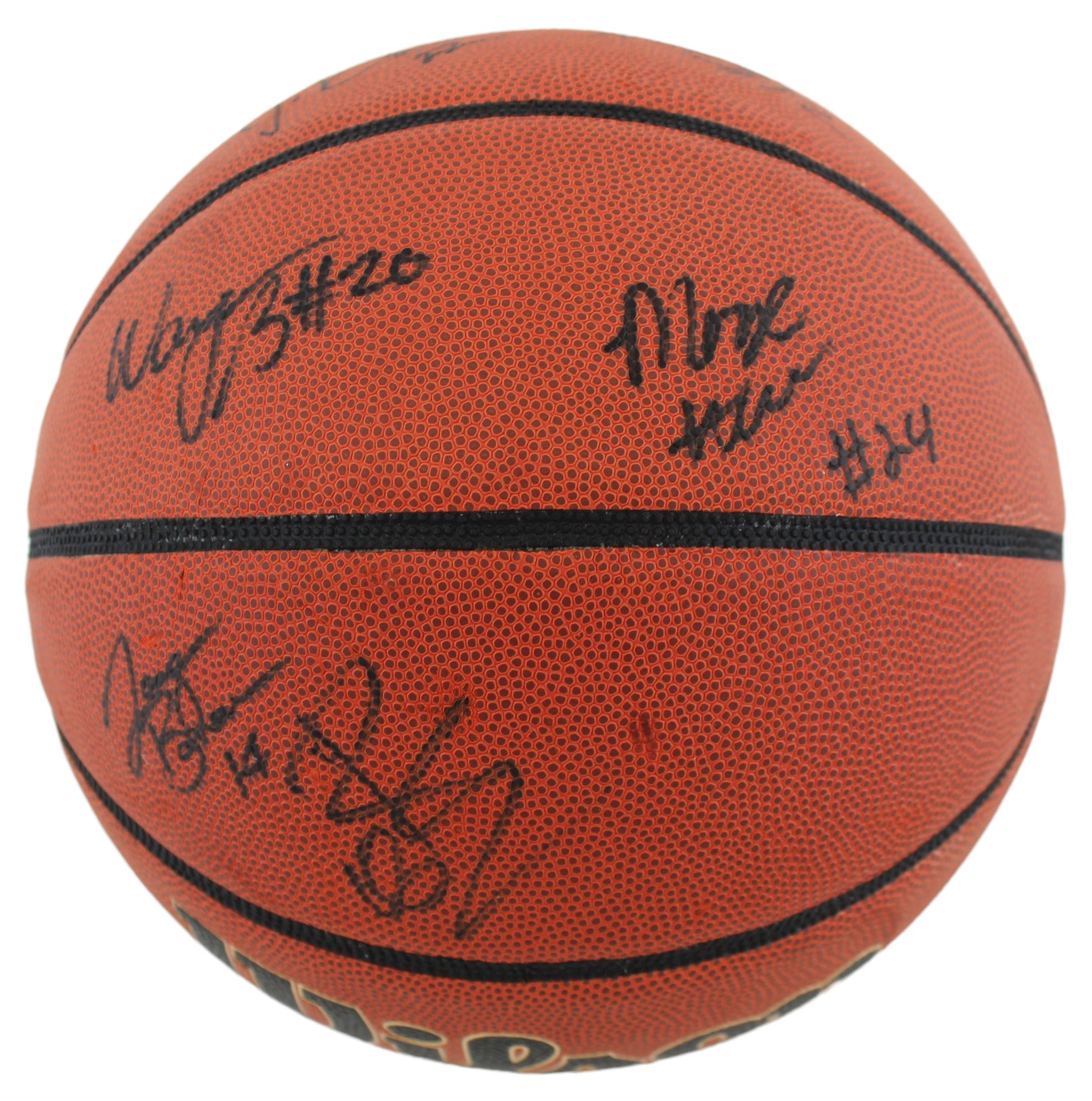 2011-12 Louisville (10) Harrell, Silva +8 Signed Wilson Basketball BAS #AB77945