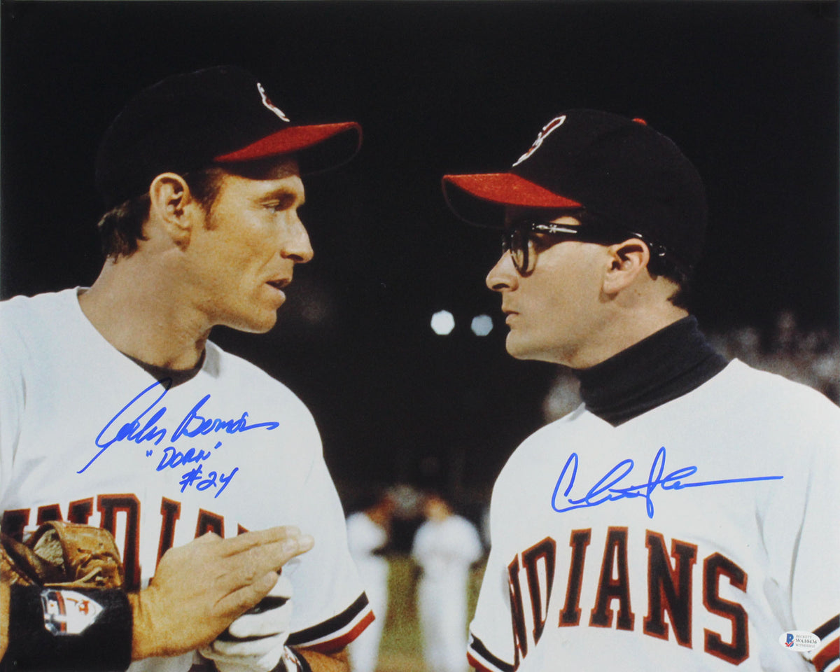 Charlie Sheen & Corbin Bernsen Major League Signed 16x20 Photo BAS Witnessed