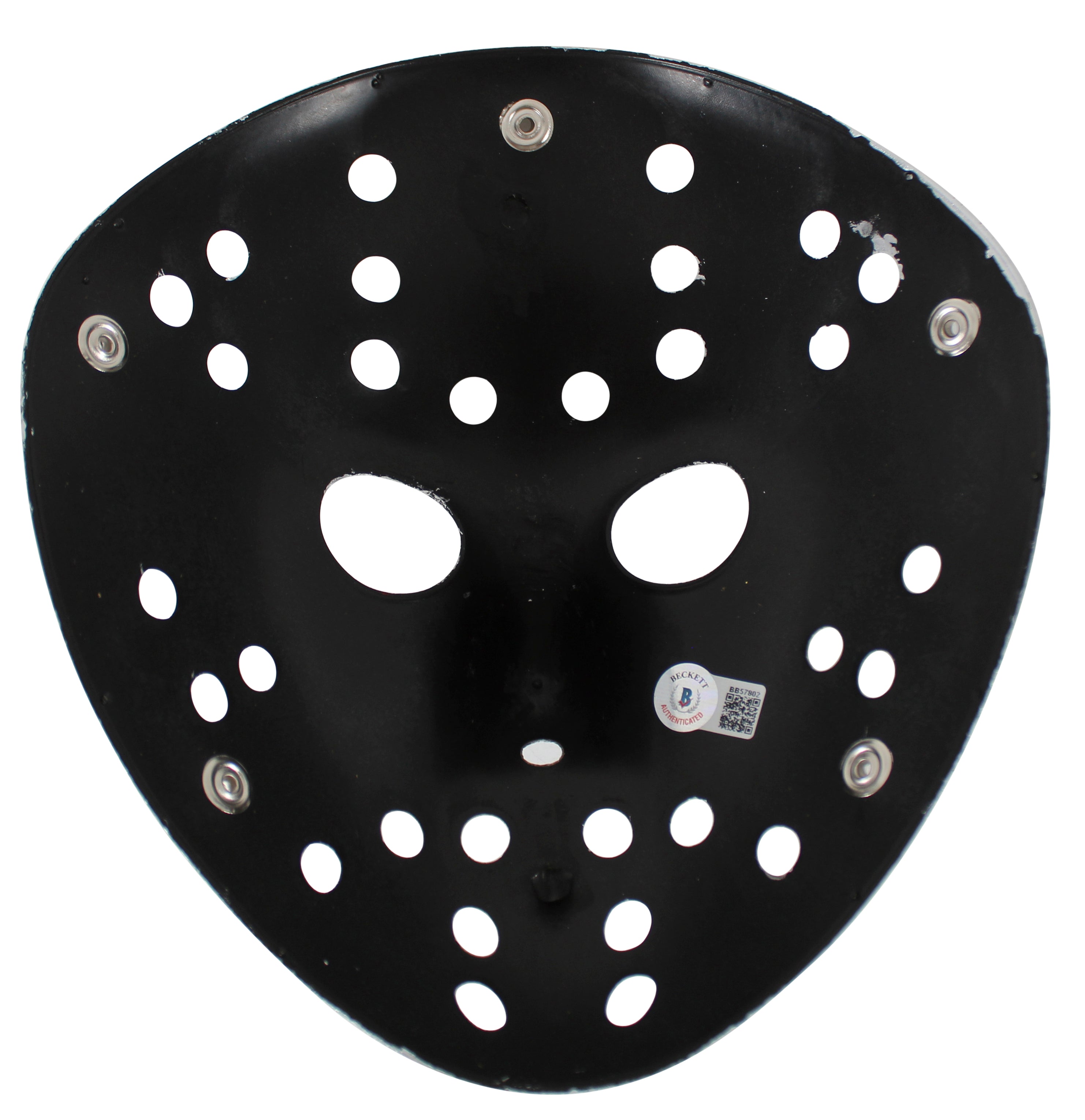 Ari Lehman Friday The 13th "Jason 1" Signed Silver Jason Mask BAS #BB57802
