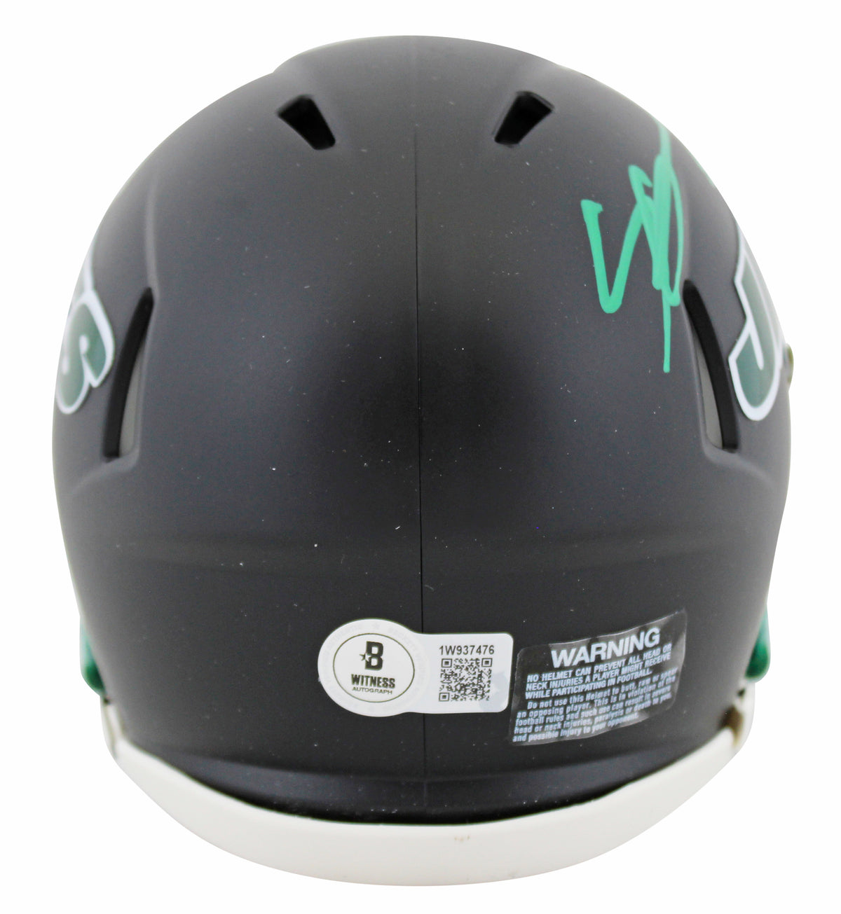Jets Ahmad "Sauce" Gardner Signed 2022 On Field Alt Speed Mini Helmet BAS Wit