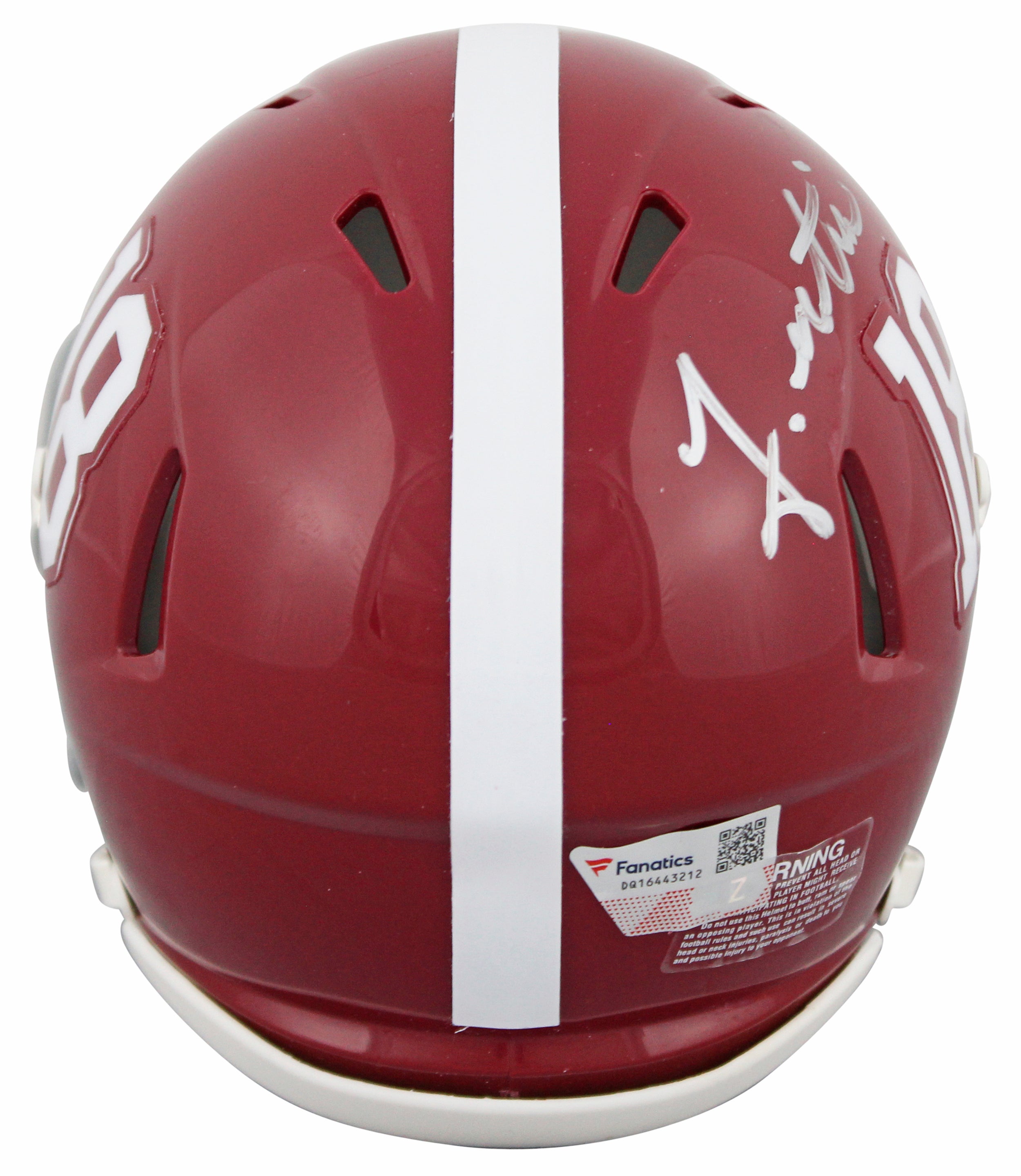 Alabama John Metchie Authentic Signed Speed Mini Helmet Fanatics #DQ16443212