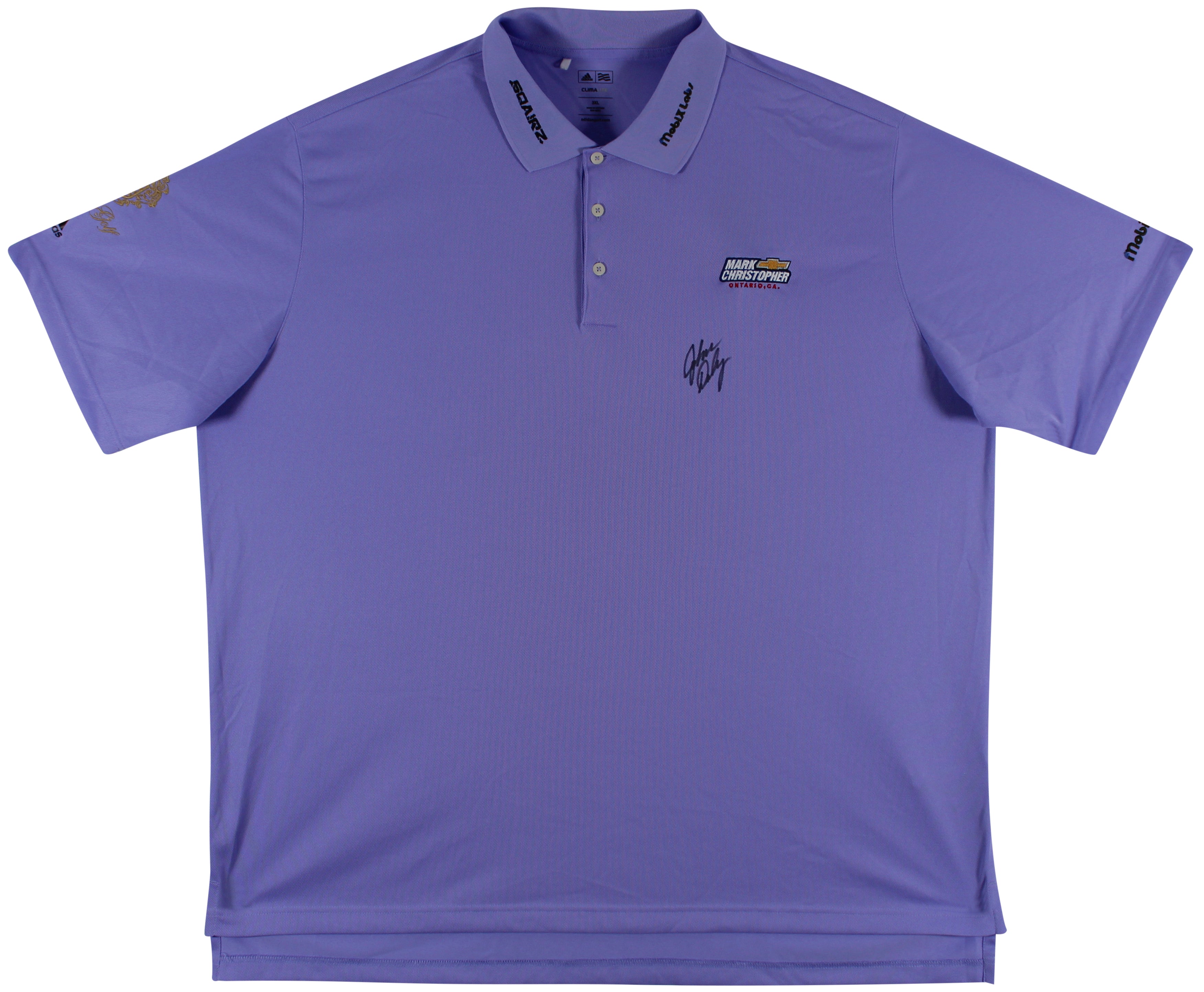 John Daly Authentic Signed Match Worn Purple Adidas Polo Shirt BAS #BH00362