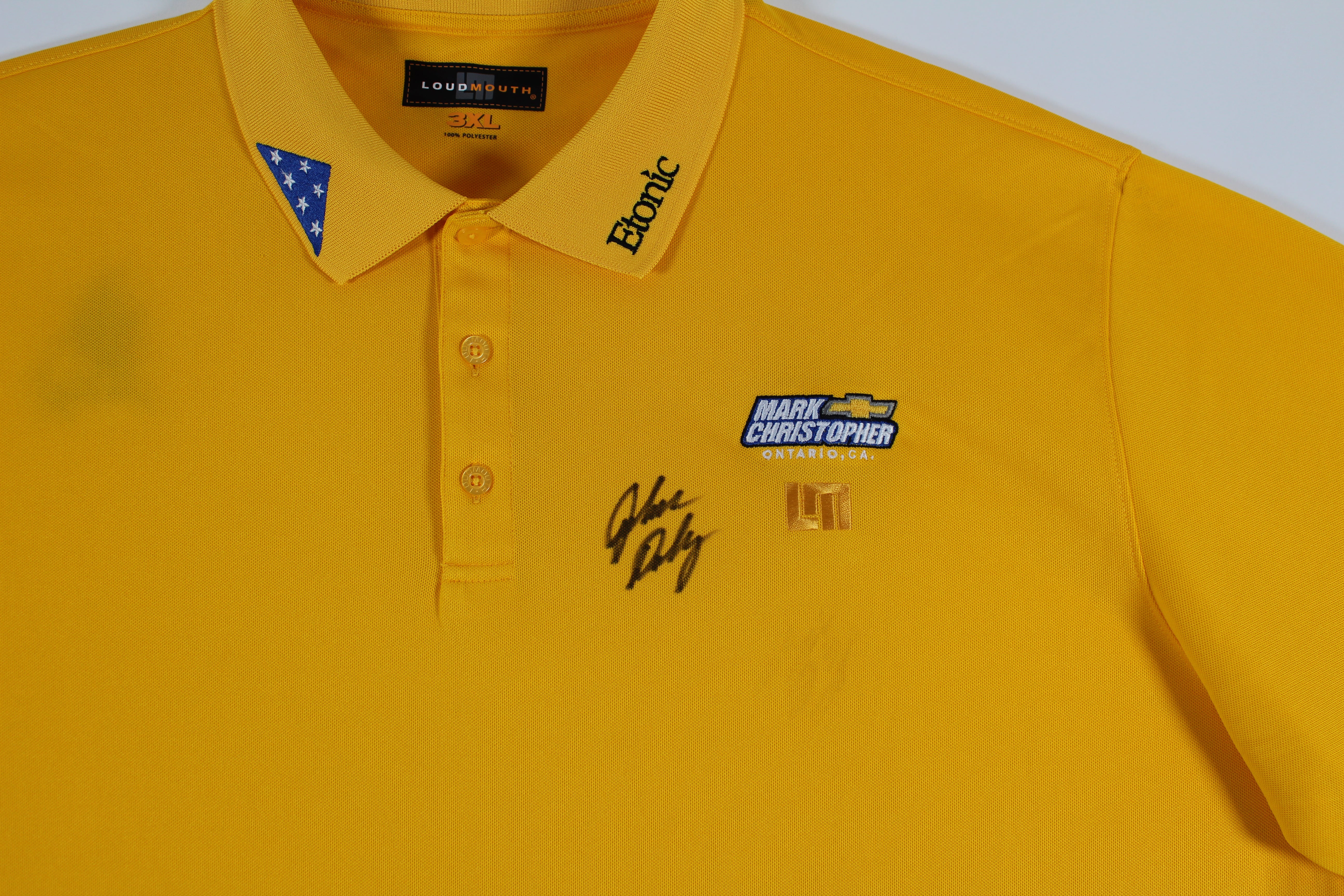 John Daly Authentic Signed Match Worn Yellow Loudmouth Golf Shirt BAS #BH00345