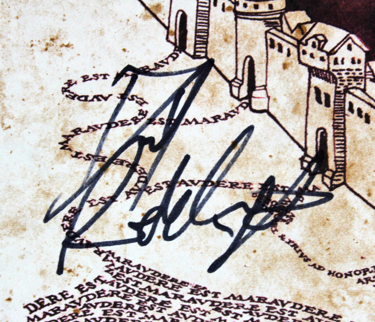 Daniel Radcliffe Signed 9 x 26.5 Harry Potter The Marauder's Map BAS #F84007