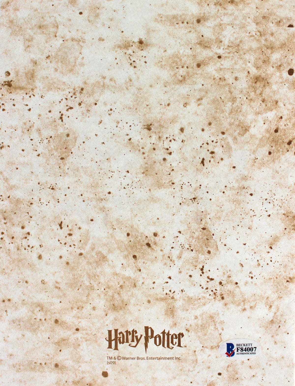 Daniel Radcliffe Signed 9 x 26.5 Harry Potter The Marauder's Map BAS #F84007