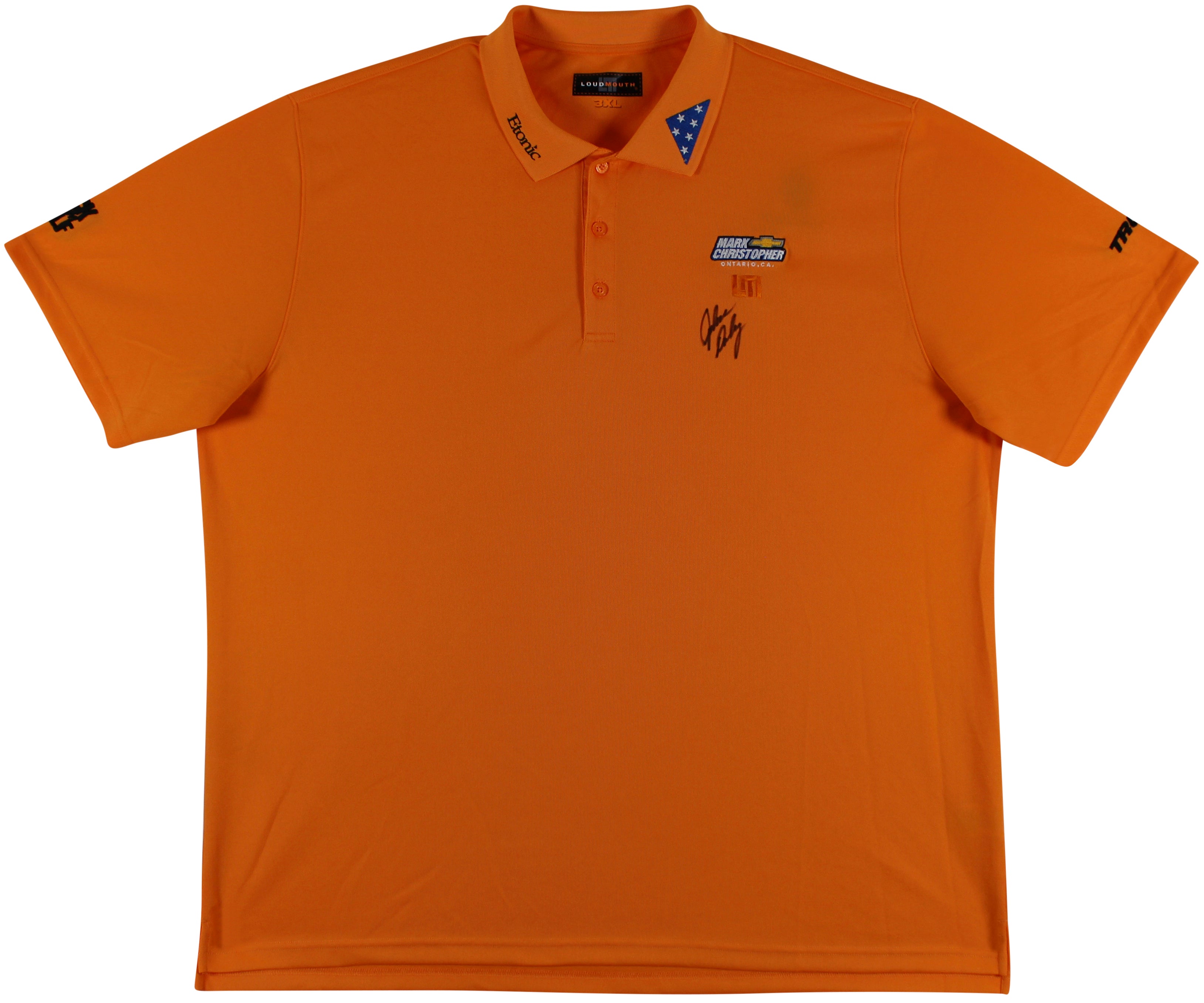 John Daly Authentic Signed Match Worn Orange Loudmouth Polo Shirt BAS #BH00360