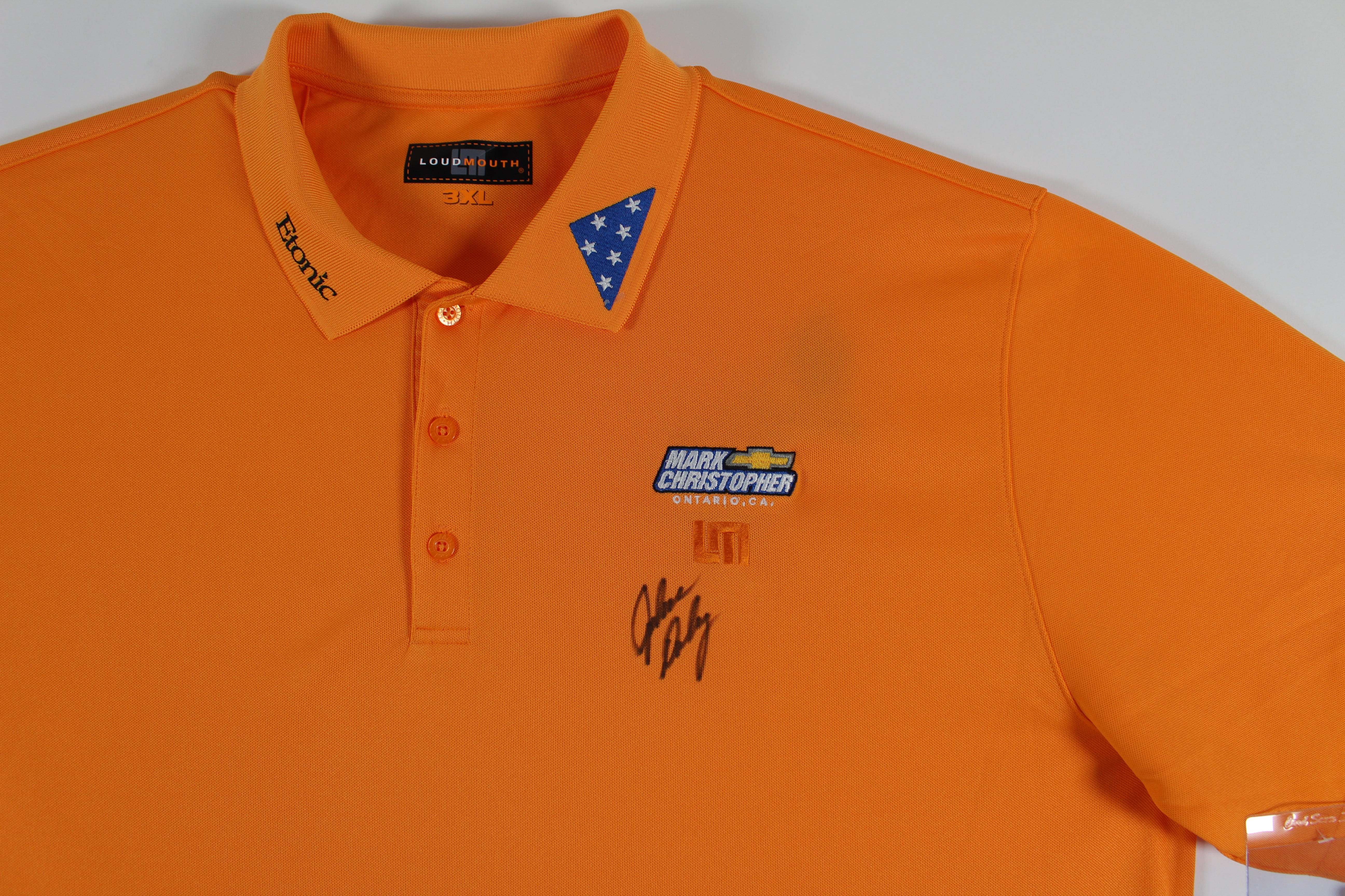 John Daly Authentic Signed Match Worn Orange Loudmouth Polo Shirt BAS #BH00360