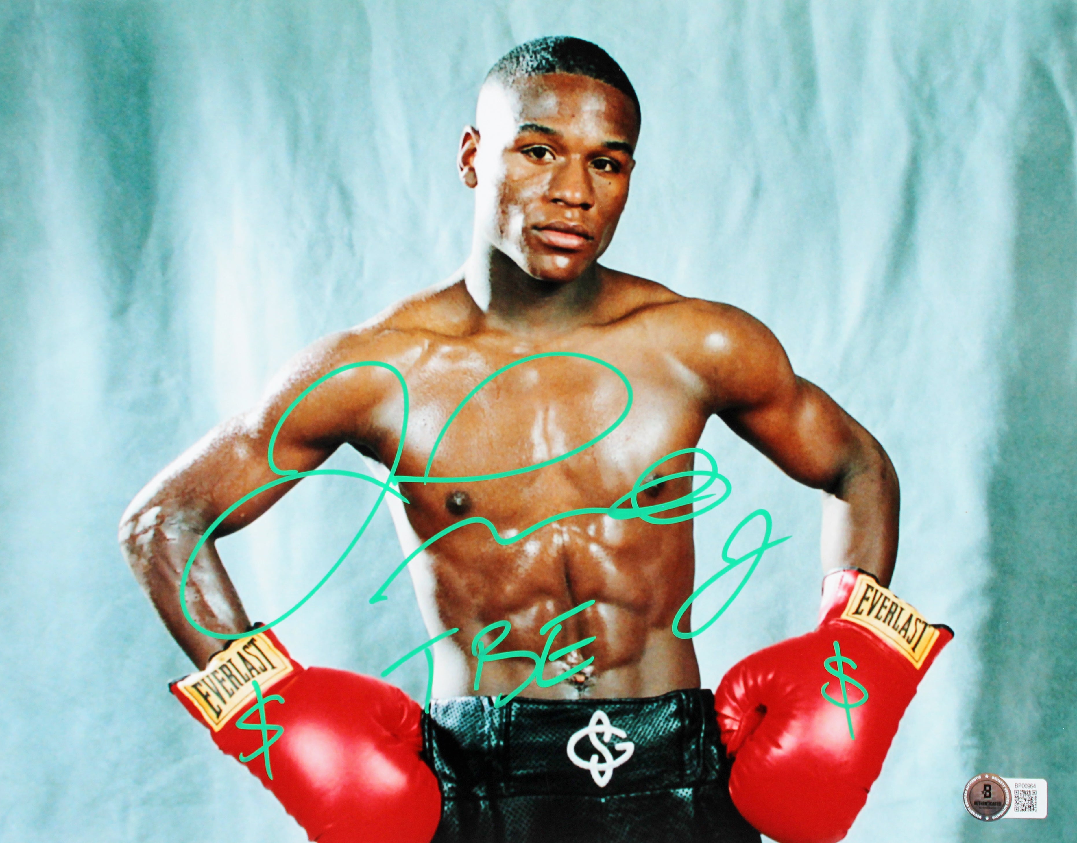 Floyd Mayweather "$$ TBE" Authentic Signed 11x14 Photo Autographed BAS #BP00964