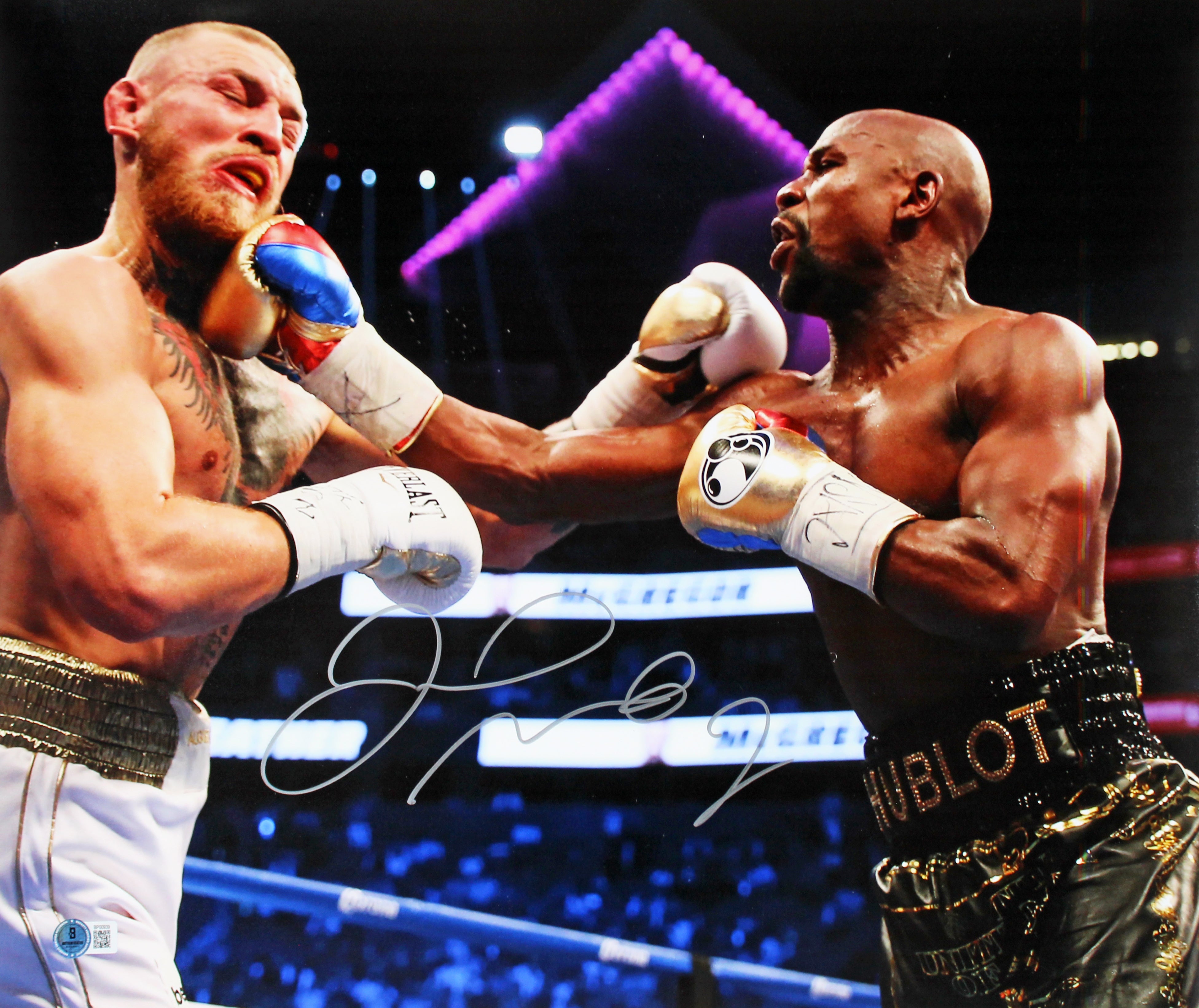 Floyd Mayweather Authentic Signed 16x20 Horizontal Photo Vs Conor McGregor BAS